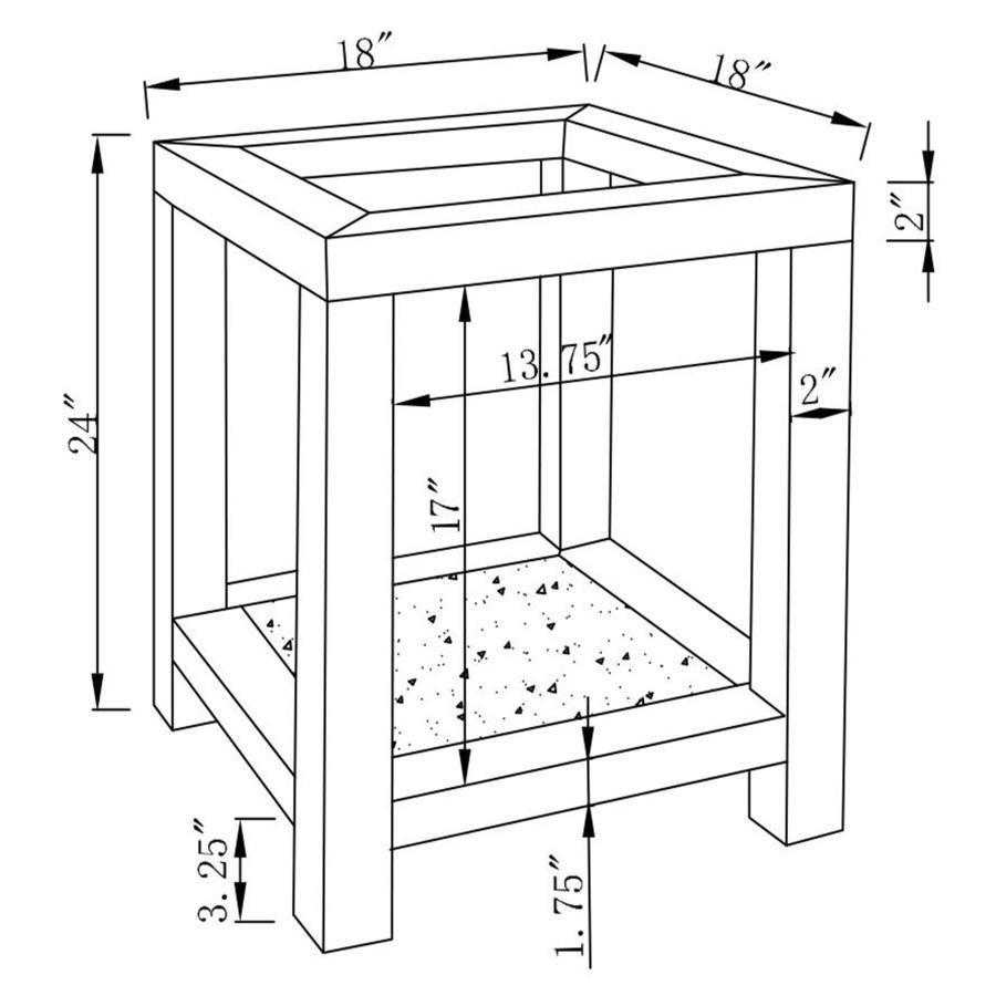 Valentina - Square Glass Top Table