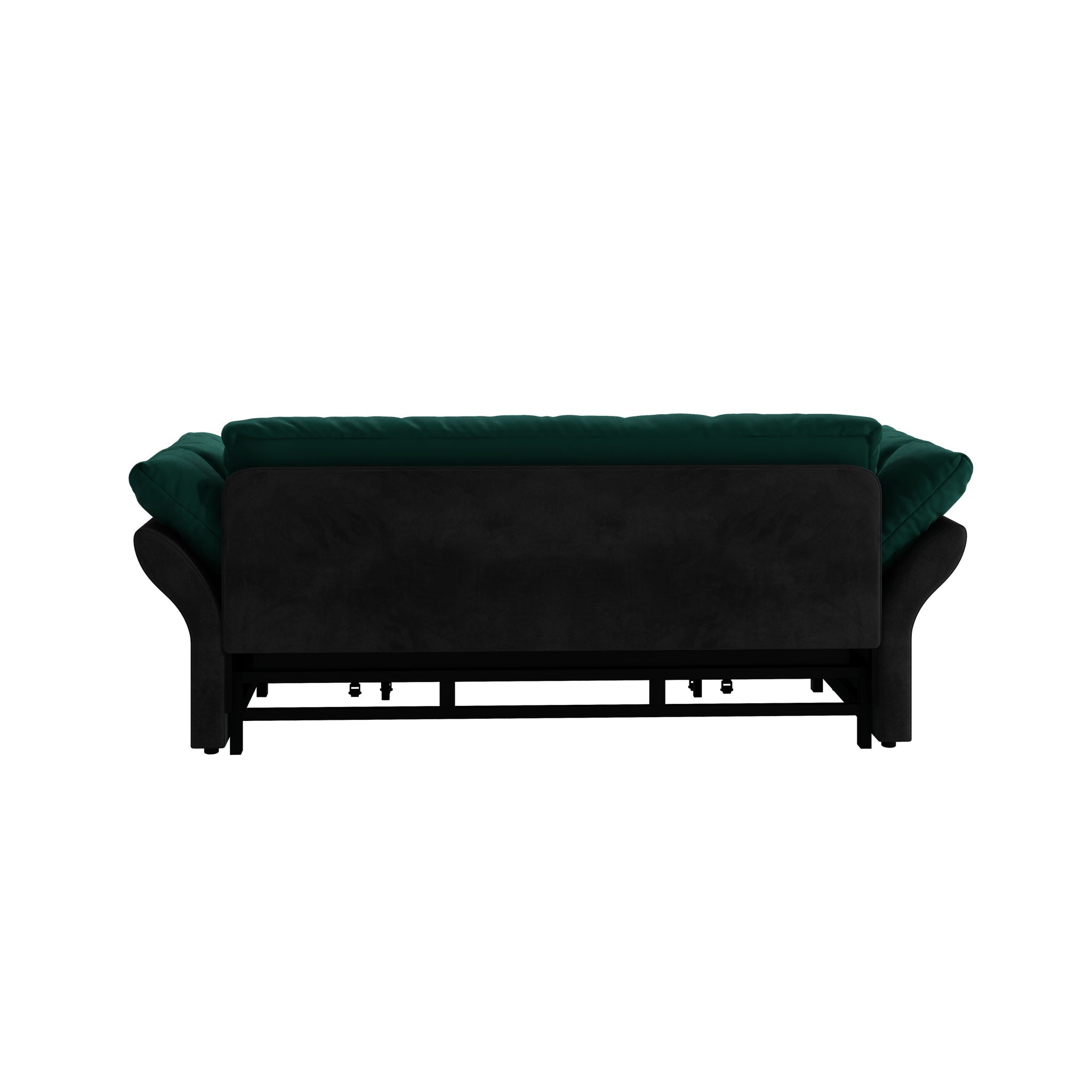 Queen Pull Out Sofa Bed, 3 In 1 Convertible Sleeper Tufted Sofa With 2 Soft Pillows