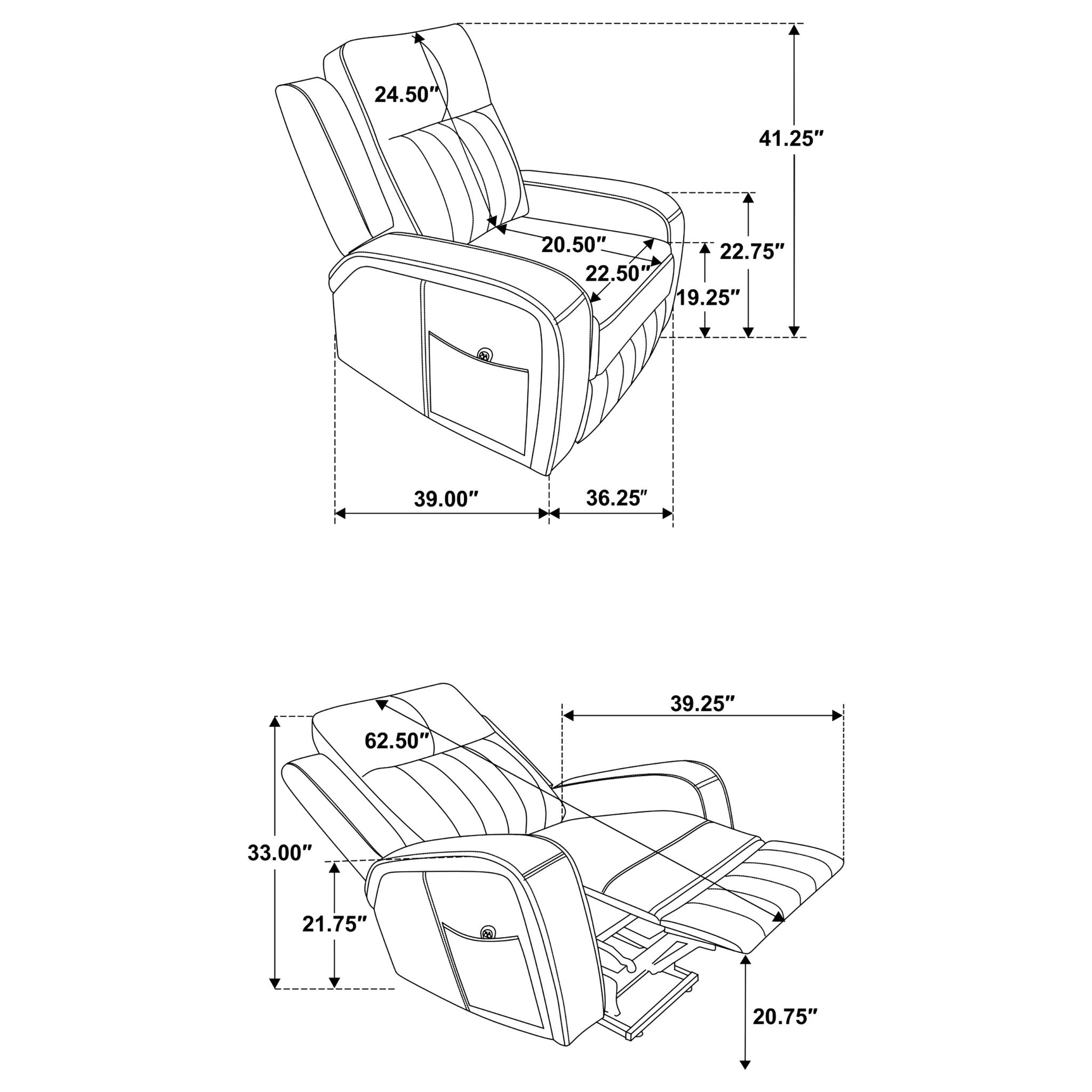 Mckinley - Upholstered Power Lift Recliner Chair With Remote Control - Gray