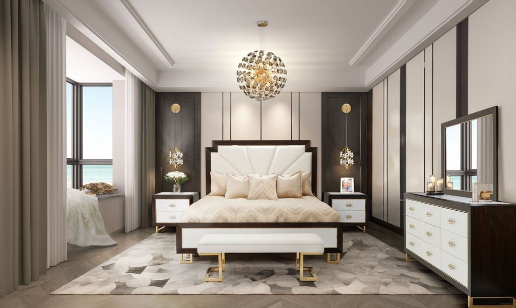 Belmont Place - Bed Bench - Bright Gold