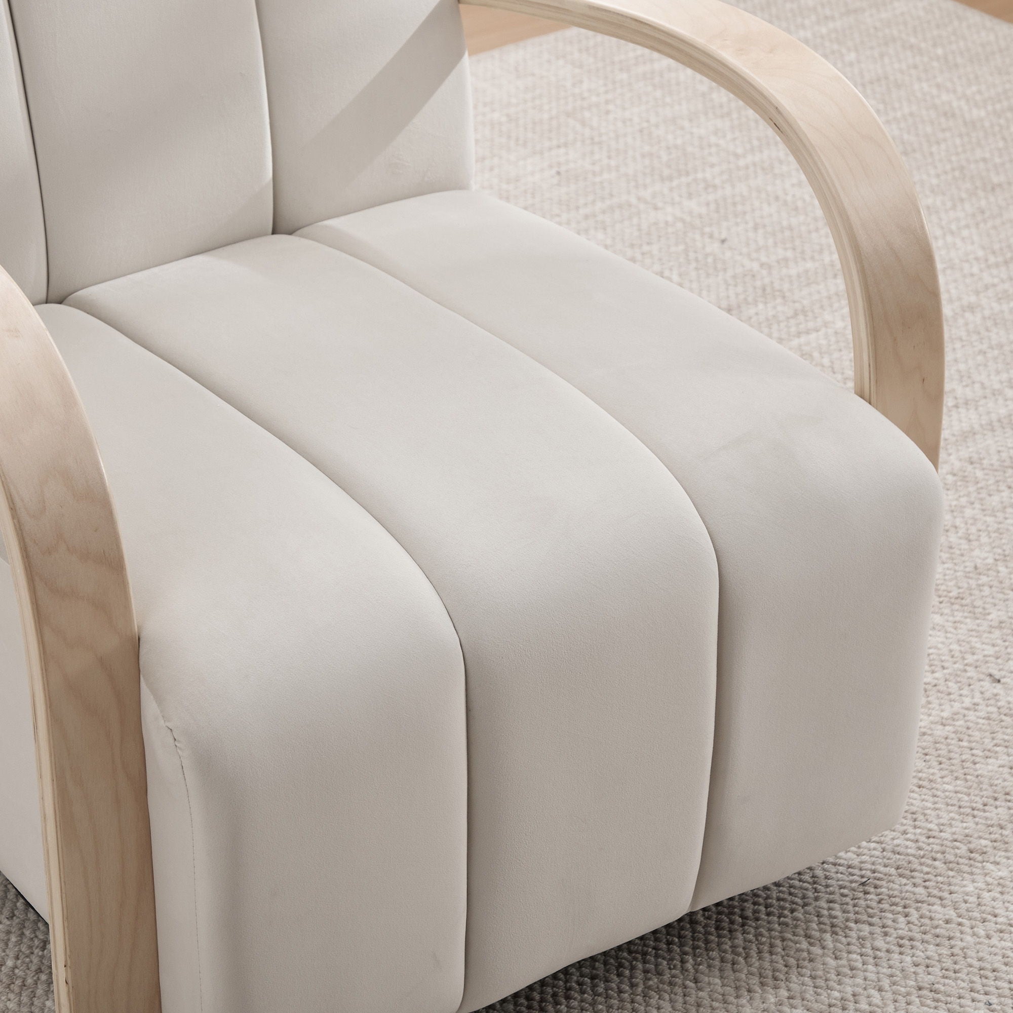 360° Swivel Accent Chair With Armrests, Comfy Lounge Chair - Beige