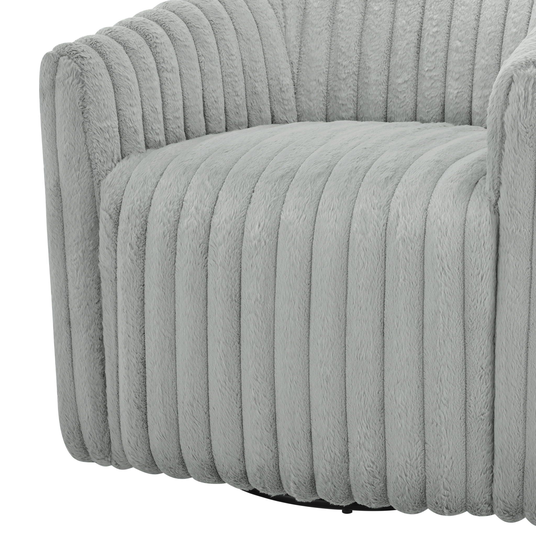 Alexa Barrel Swivel Chair - Grey