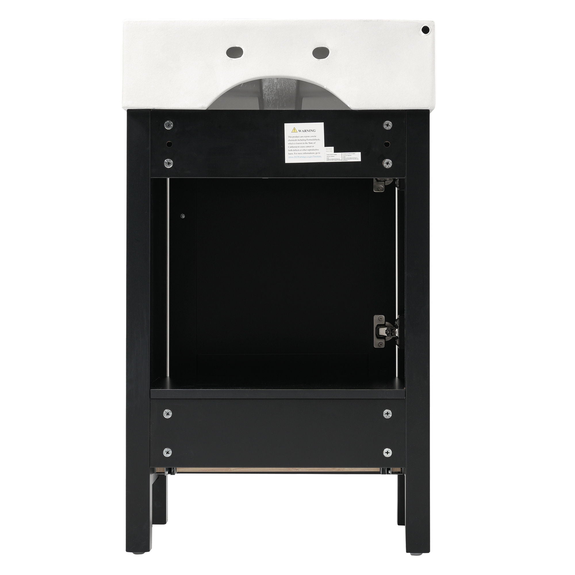 Bathroom Vanity With Sink, Frame And Drawer - Black