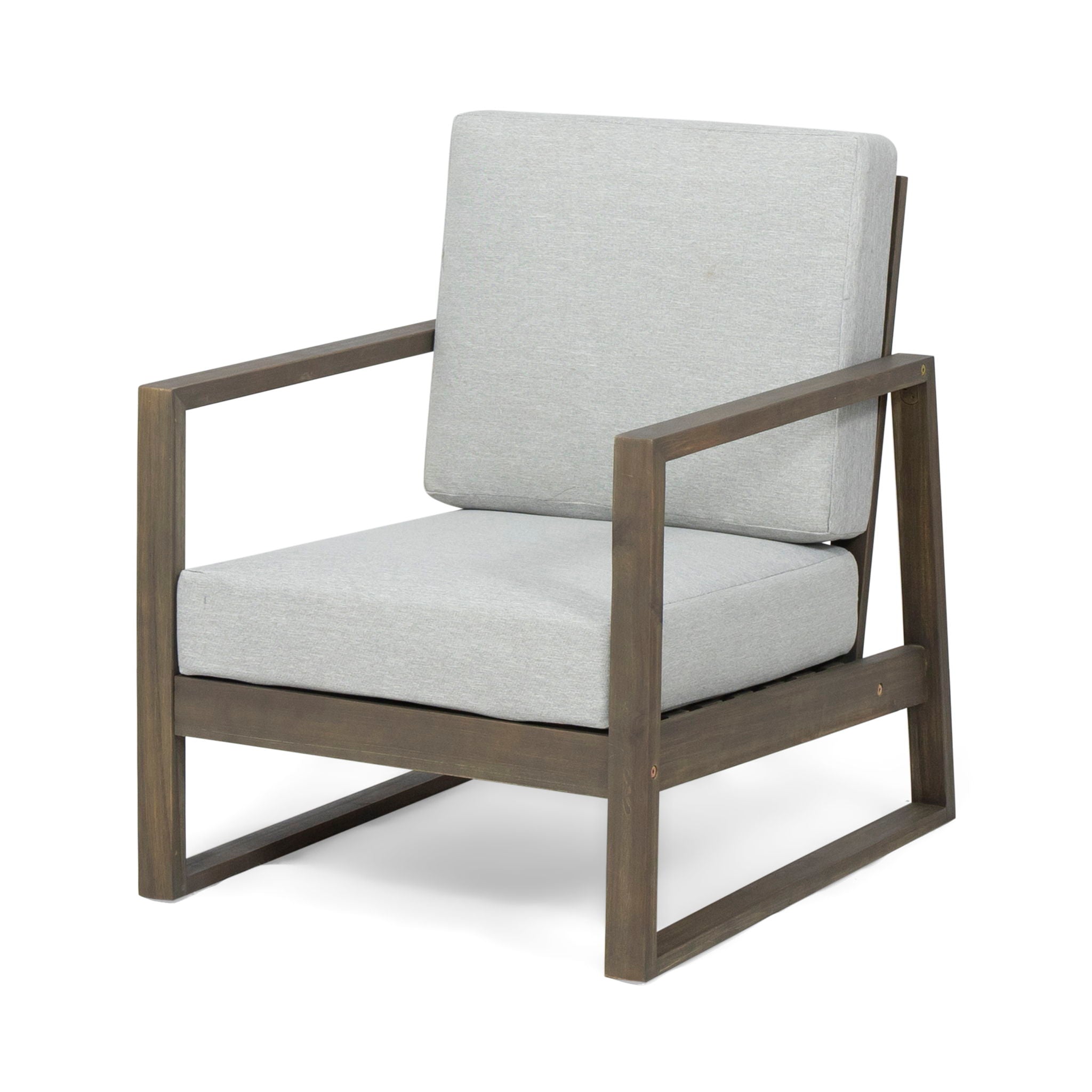 Nexusia - Outdoor Acacia Wood Club Chair With Slat Design