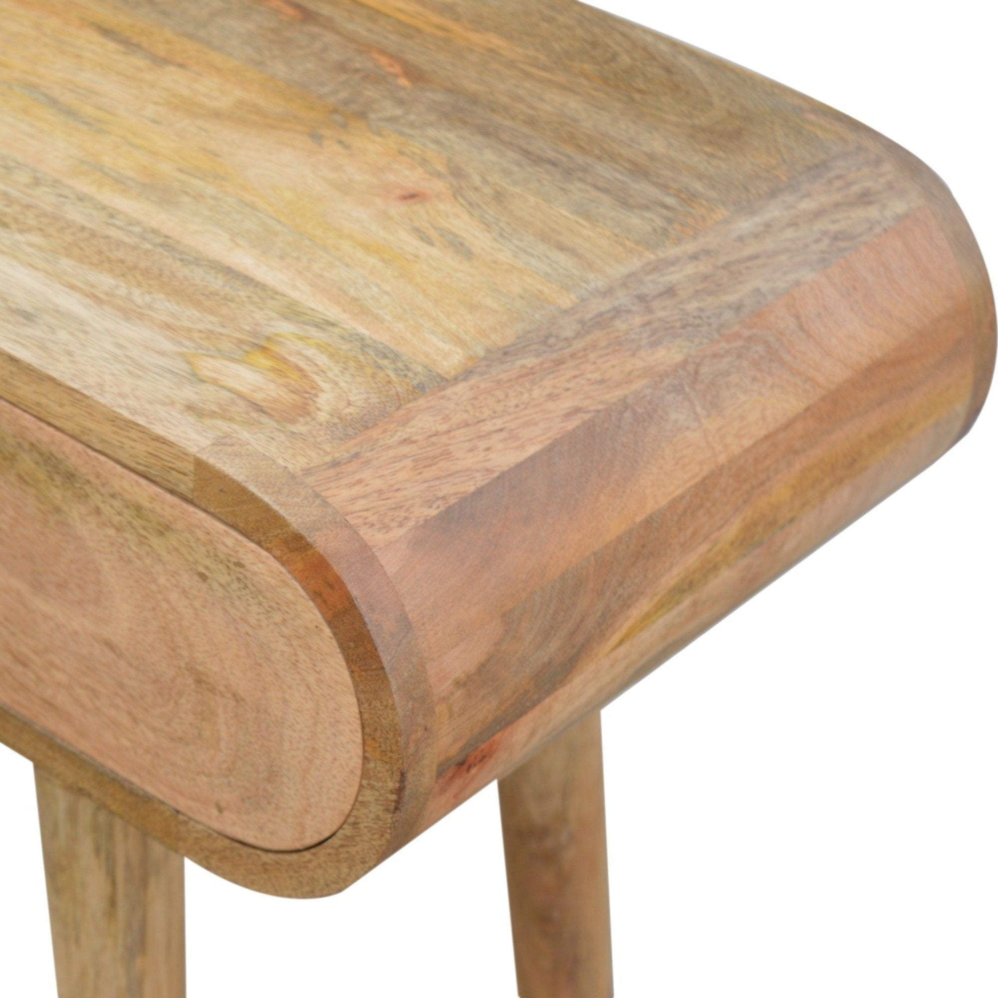 Solid Wood Curved Edge Console Table