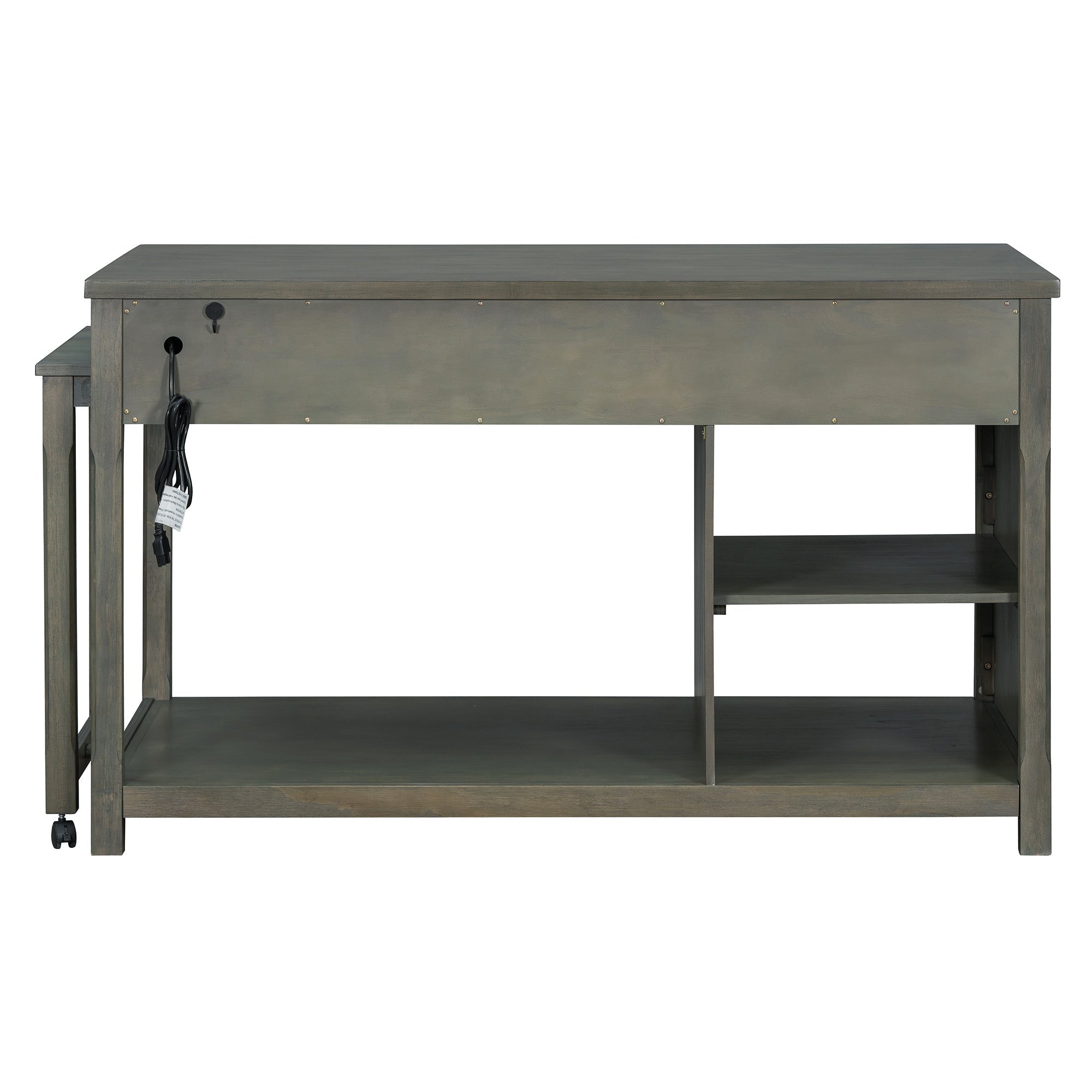 TREXM Extendable Kitchen Island with Storage