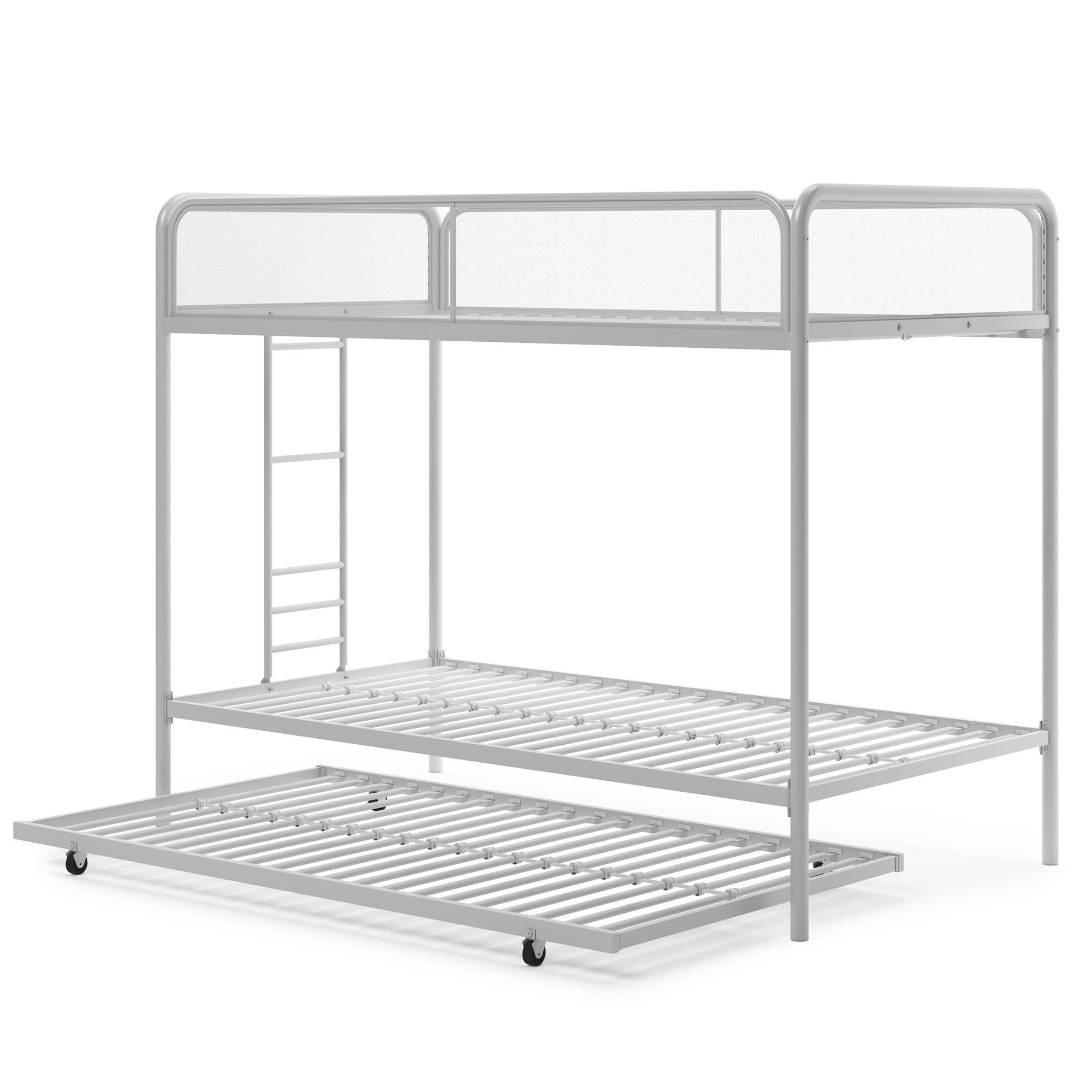 Isaiah - Triple Twin Metal Bunk Bed - Off White