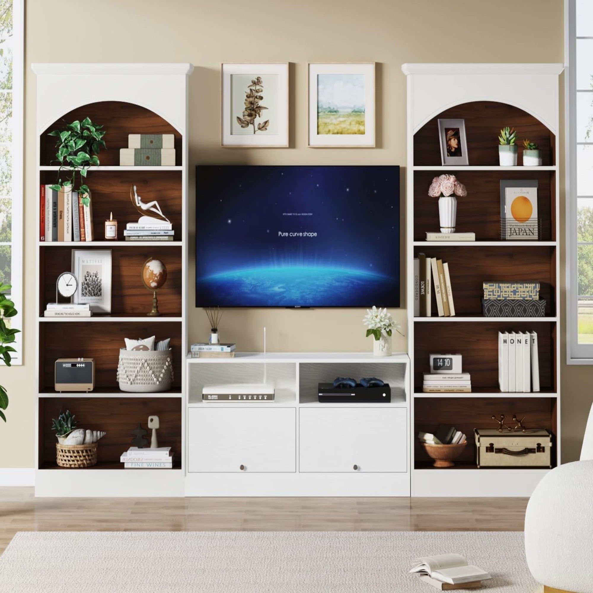 5 Tier Library Bookcase For Living Room