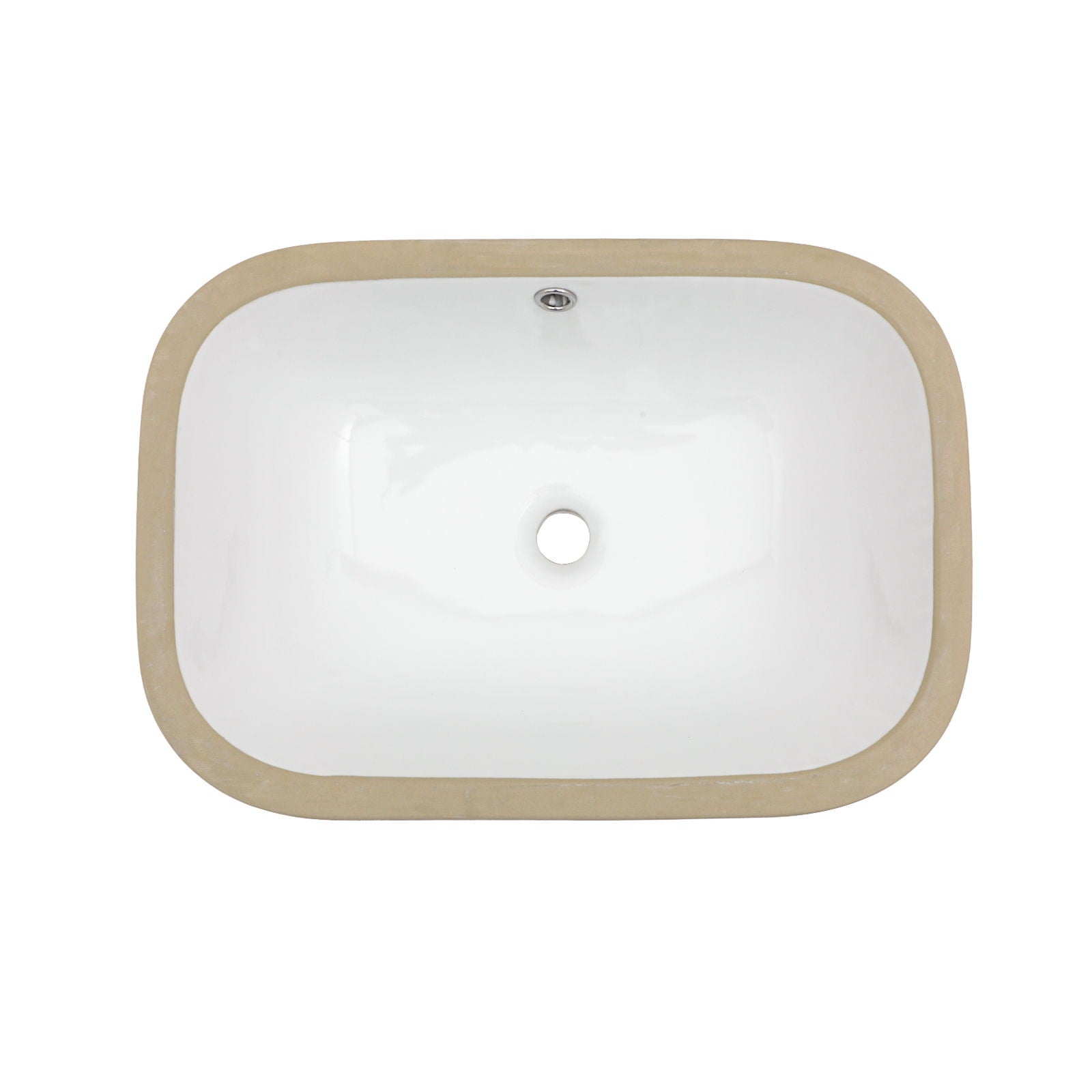 Modern Ceramic Undermount Bathroom Sink With Overflow, High Quality