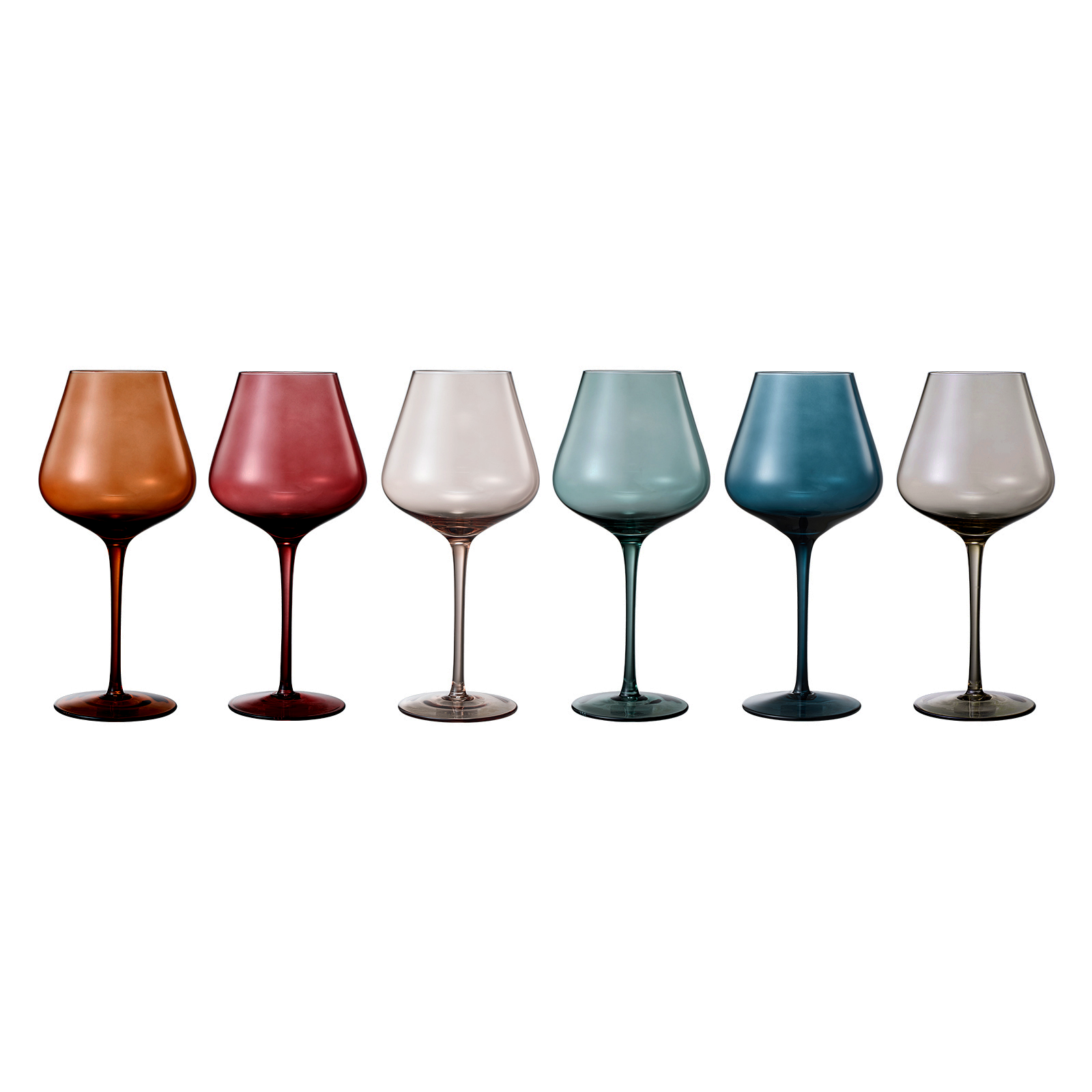 Tonal Stemmed Wine Glassware, Set of 6