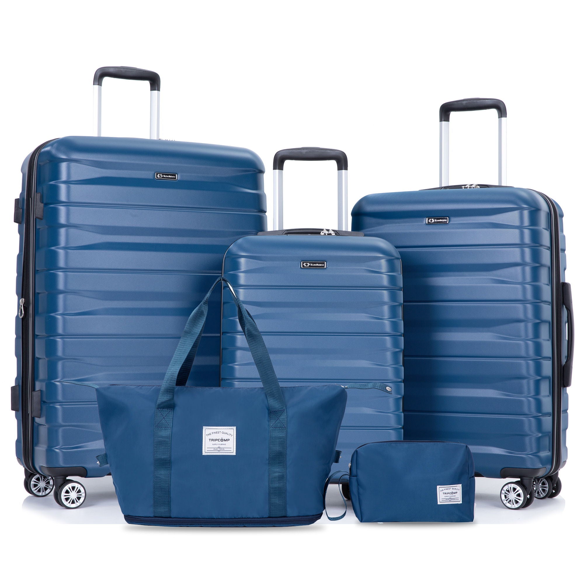 Luggage Set Of 5 Pieces, Expandable Hard Pc Luggage Set With Tsa Lock For Rotating Wheels