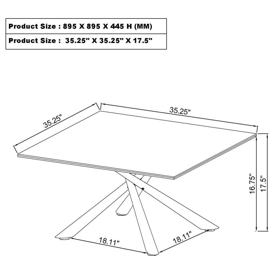 Carvell - Square Sintered Stone Table