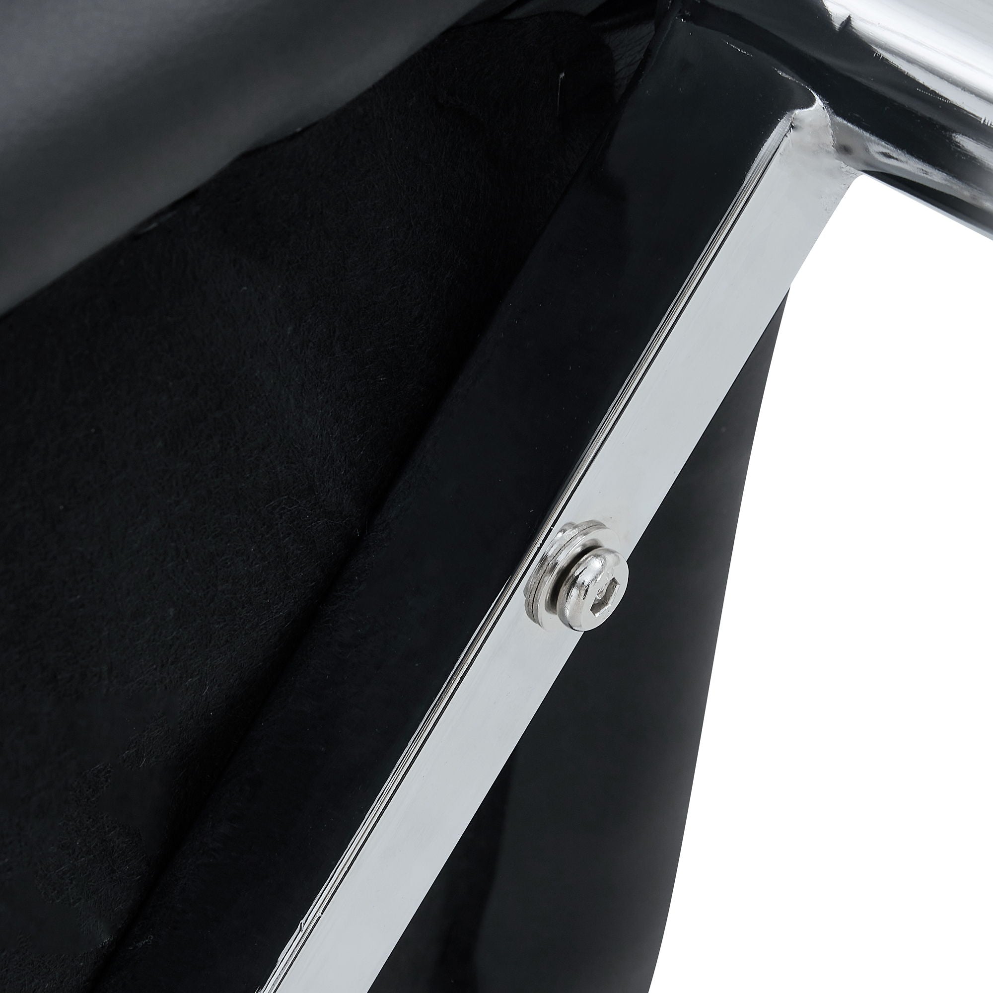 Modern Dining Chairs (Set of 4) With Backrest And Silver Metal Legs For Home And Office - Black