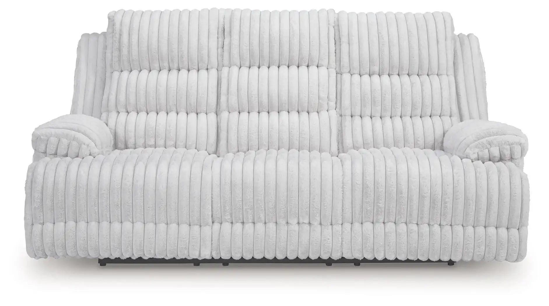 Rhines Falls - Alloy - Reclining Power Sofa With Drop Down Table