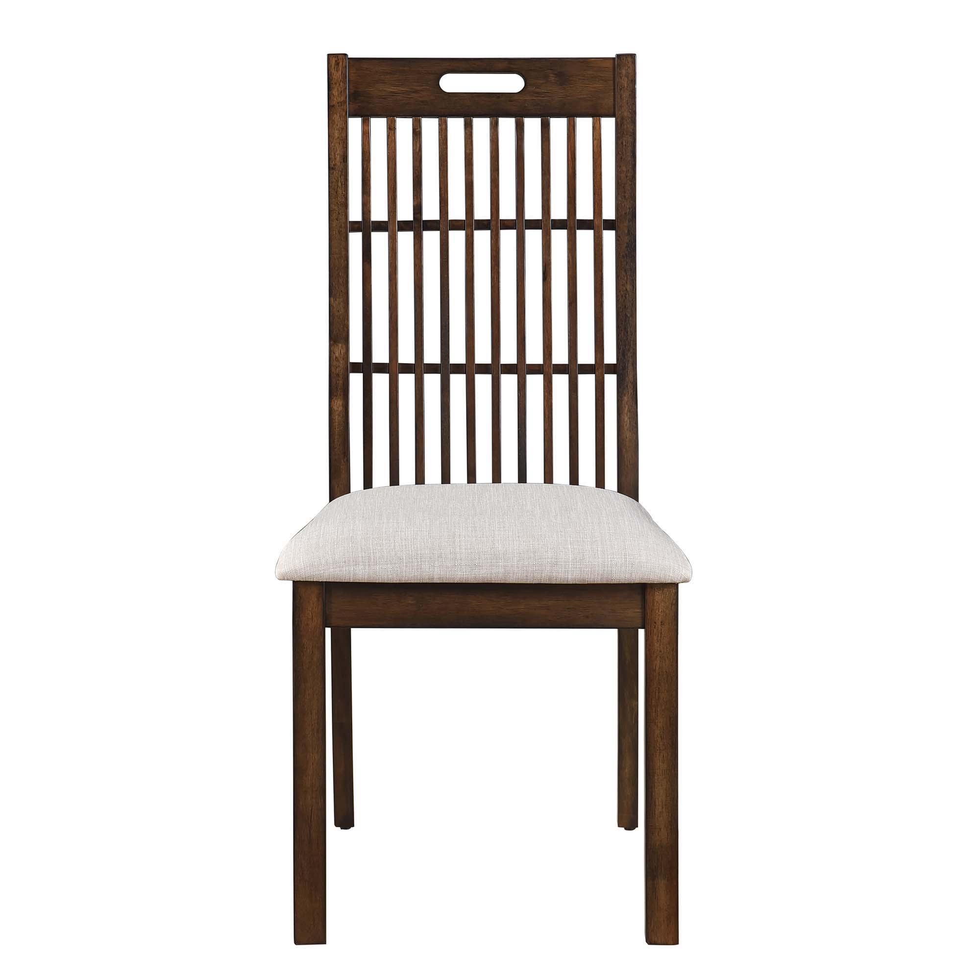 2 Pieces Set Dining Side Chair Rustic Modern Farmhouse Design Retro Design Easy To Assembly - Antique Dark Oak