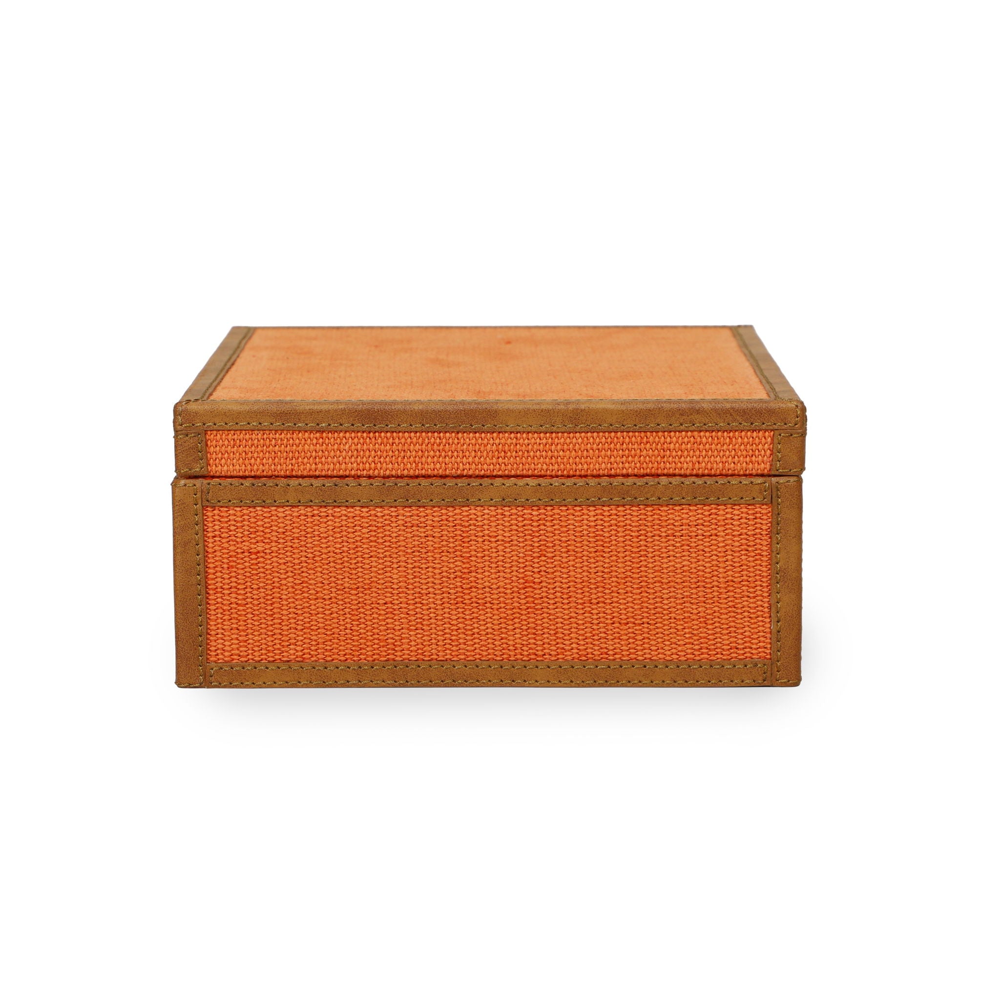 Acre - Cotton Jute Jewelry Box - Orange