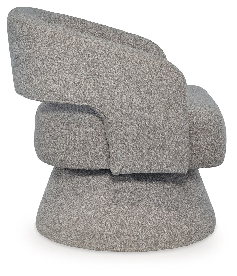 Nashkins - Swivel Accent Chair - Pebble - Best Buy Furniture