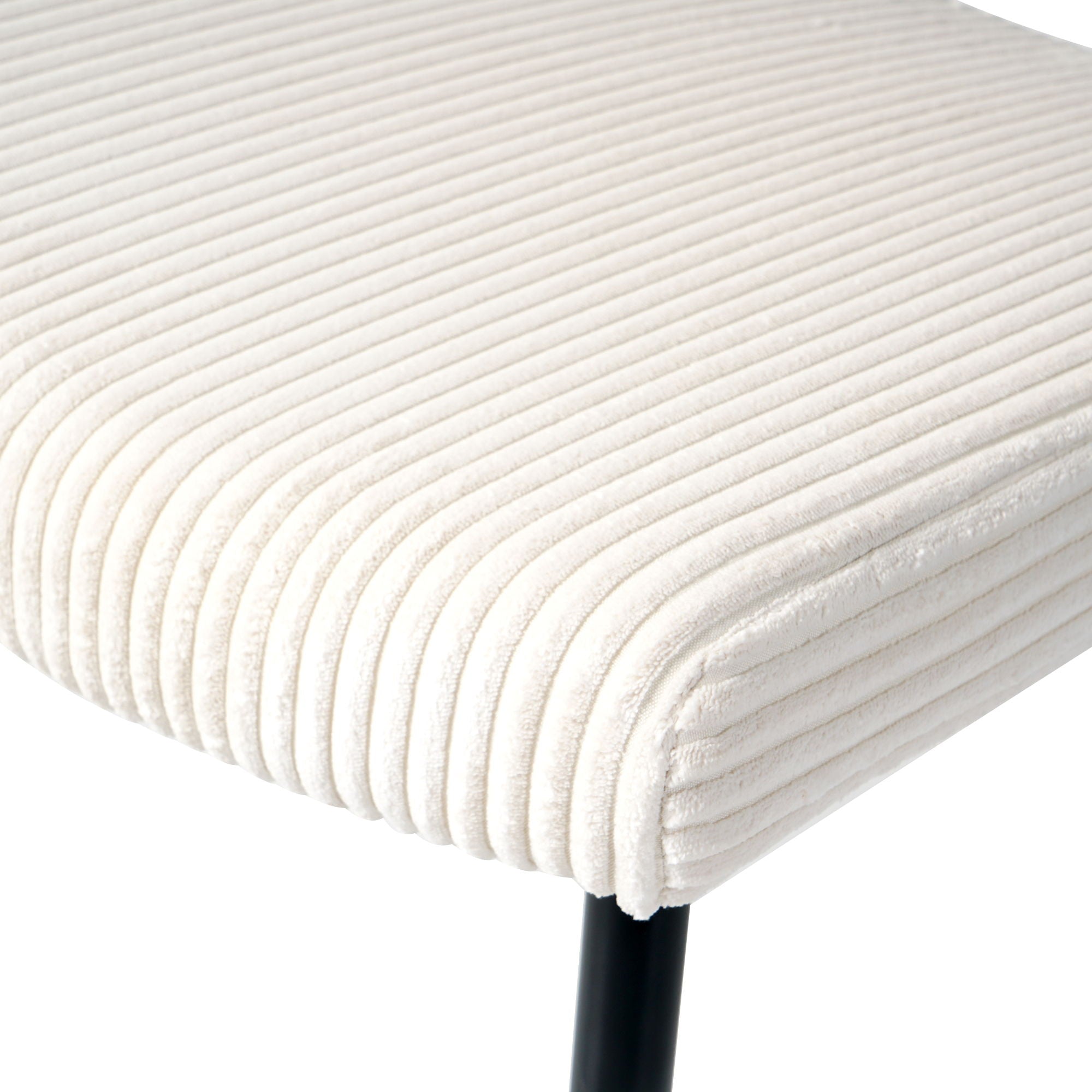Modern Upholstered Dining Chair With Metal Legs