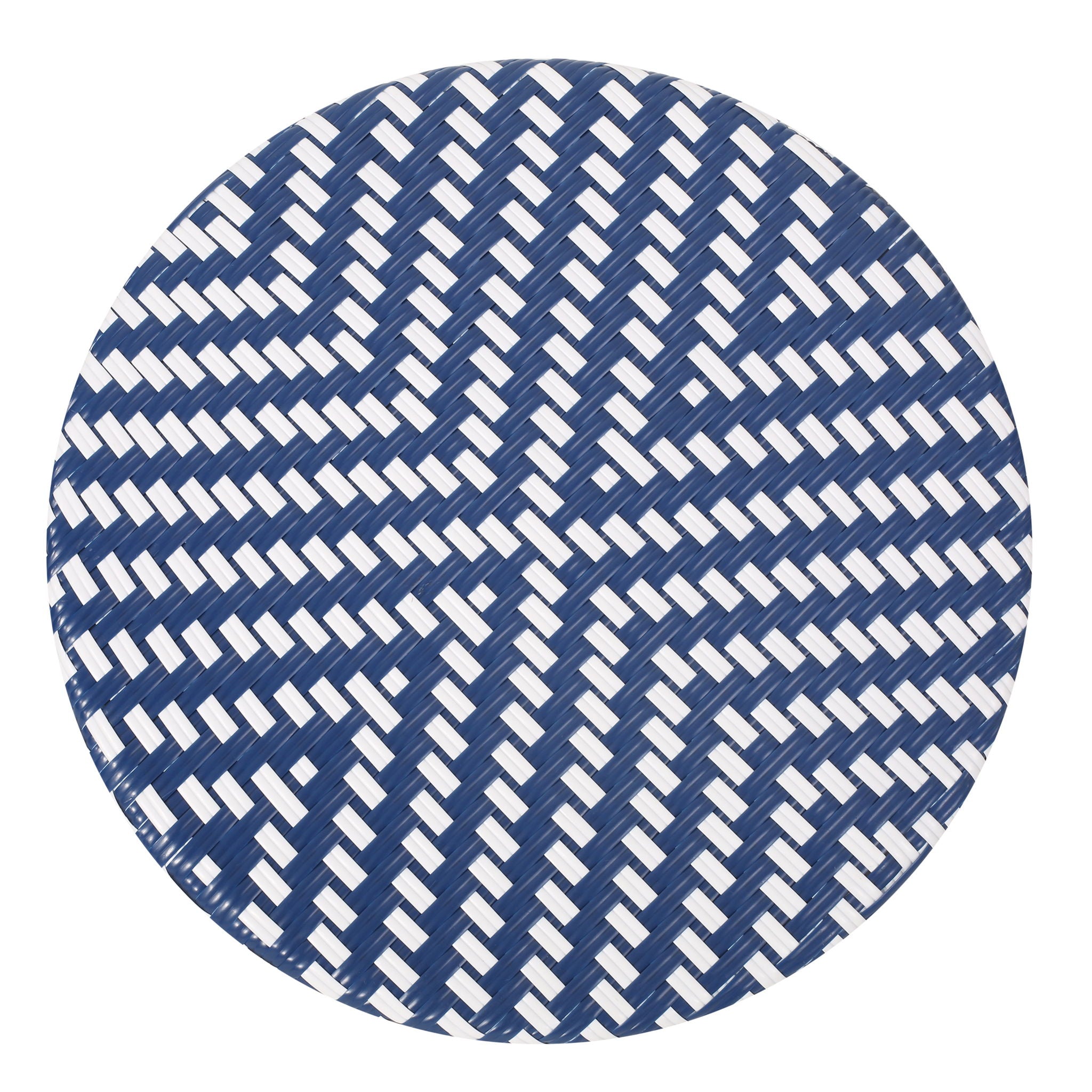 French Bistro Table Outdoor Elegance - White / Blue