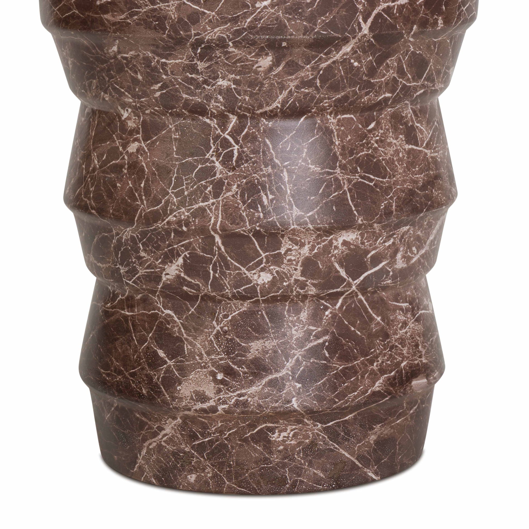 Ayon - Indoor / Outdoor Concrete Side Table - Red Levanto