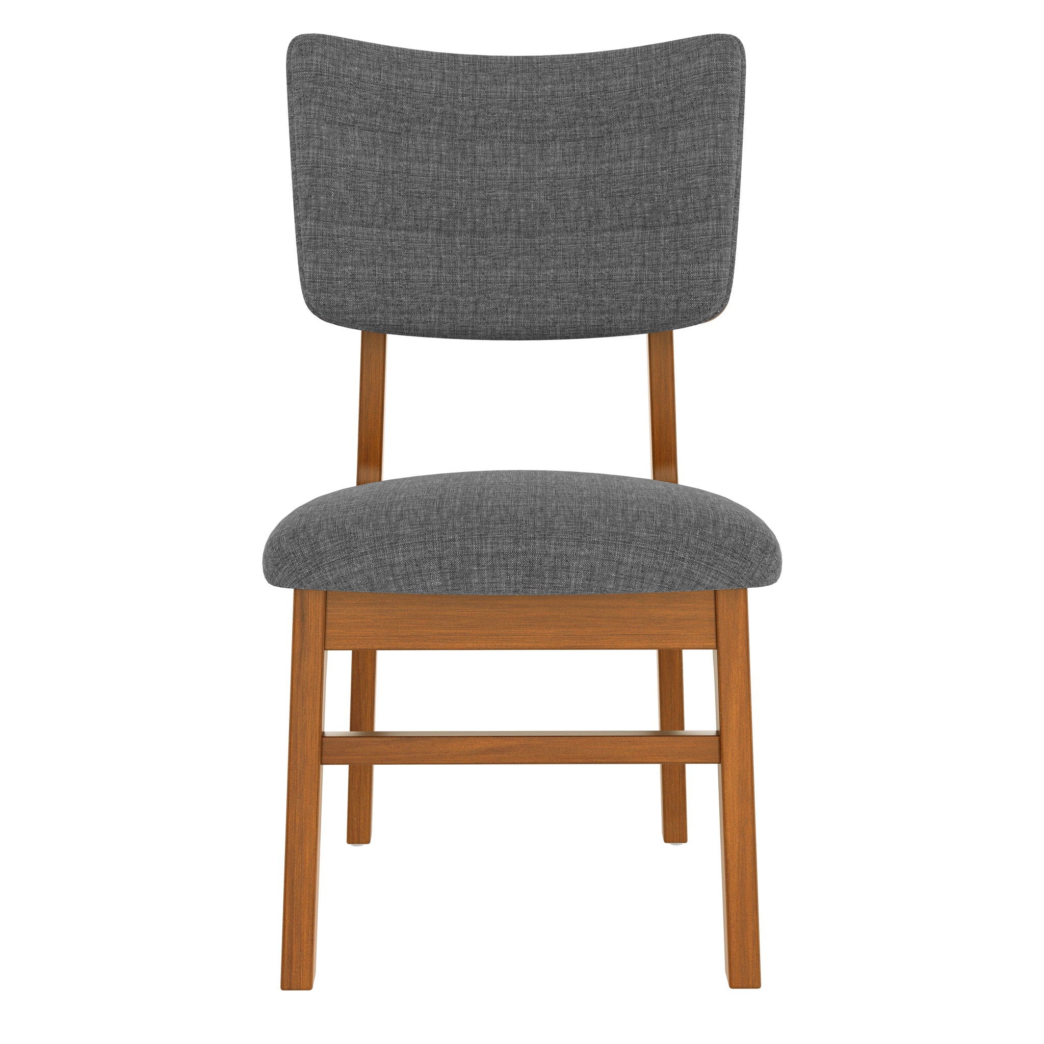 Dining Chairs (Set of 4), Wooden Dining Chair Armless, Mid Century Modern Upholstered Seat Cushion Dining Room Chair For Home Kitchen Dining Room Restaurant - Brown / Gray