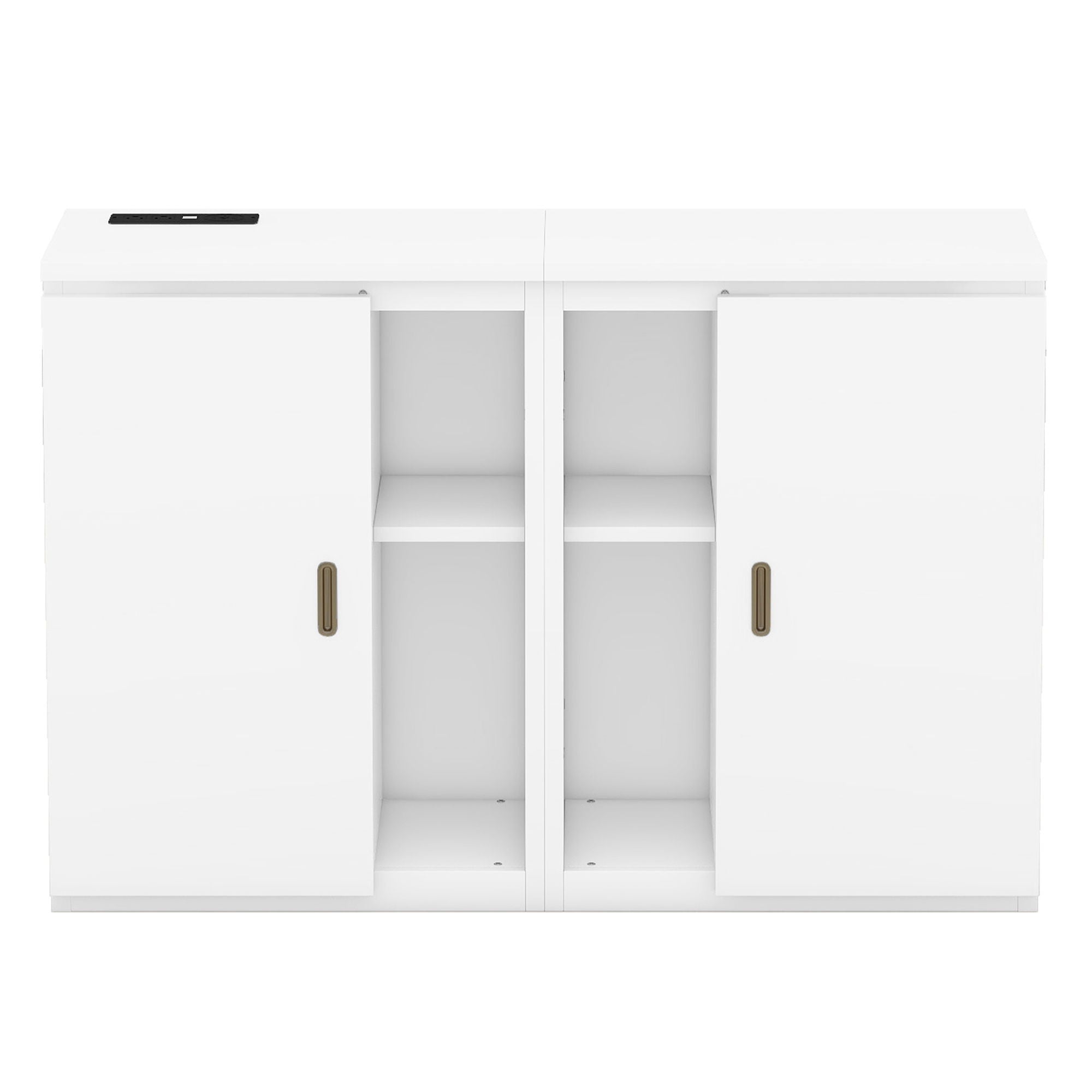 Murphy Bed With Shelves, Cabinets And USB Ports