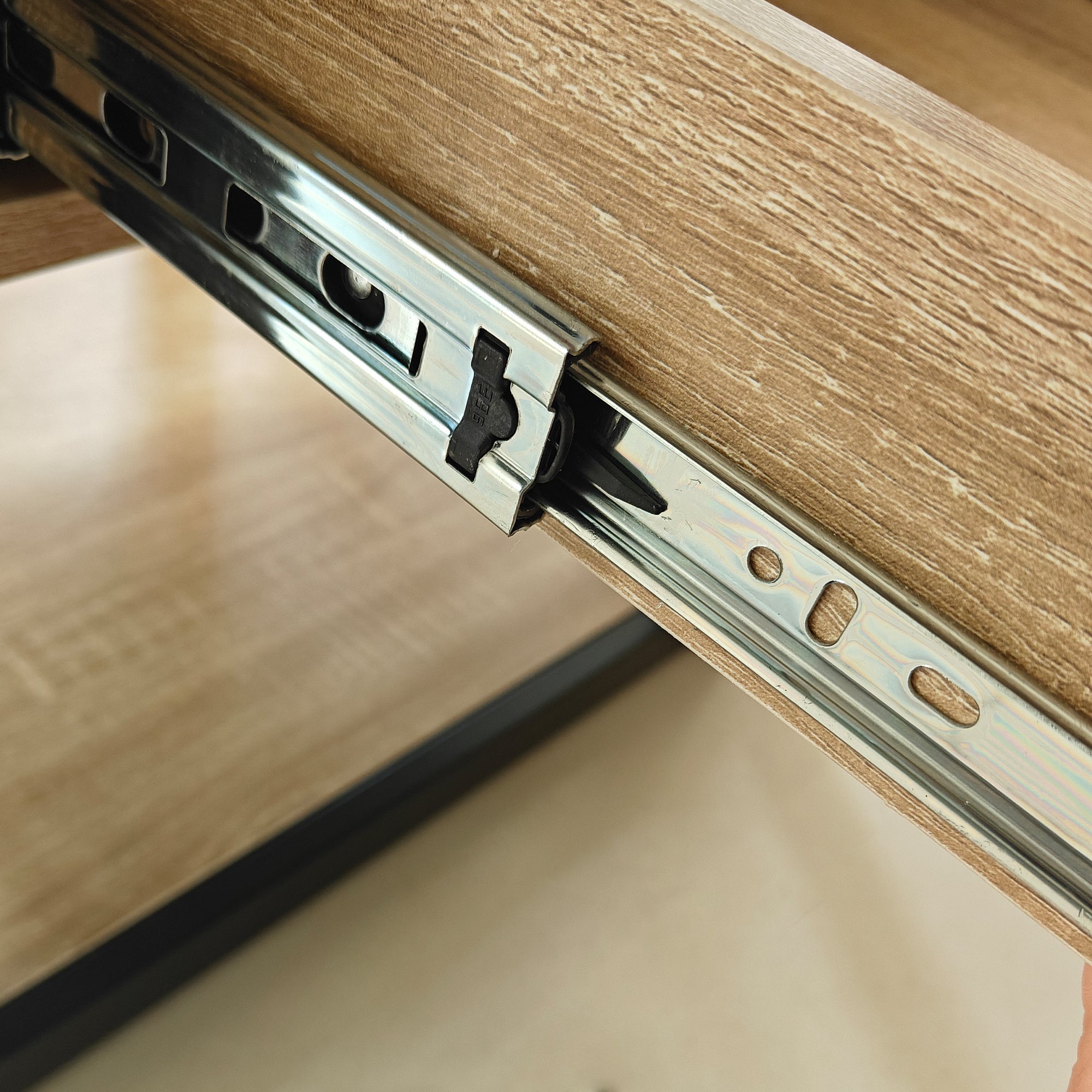 Set of 2 Modern End Tables with Drawer - Nightstands for Bedroom & Living Room