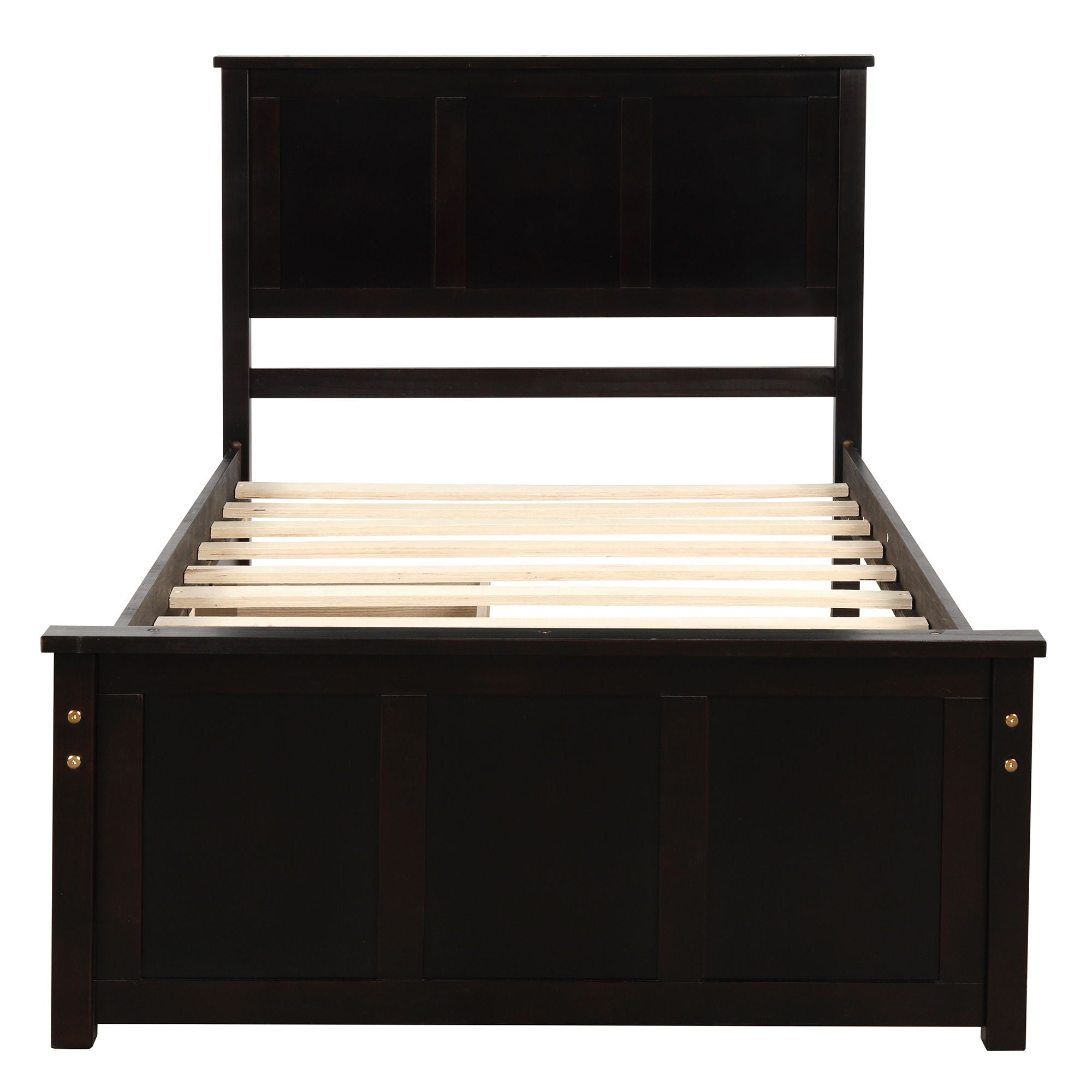 Platform Storage Bed With 2 Wheel Base Drawers