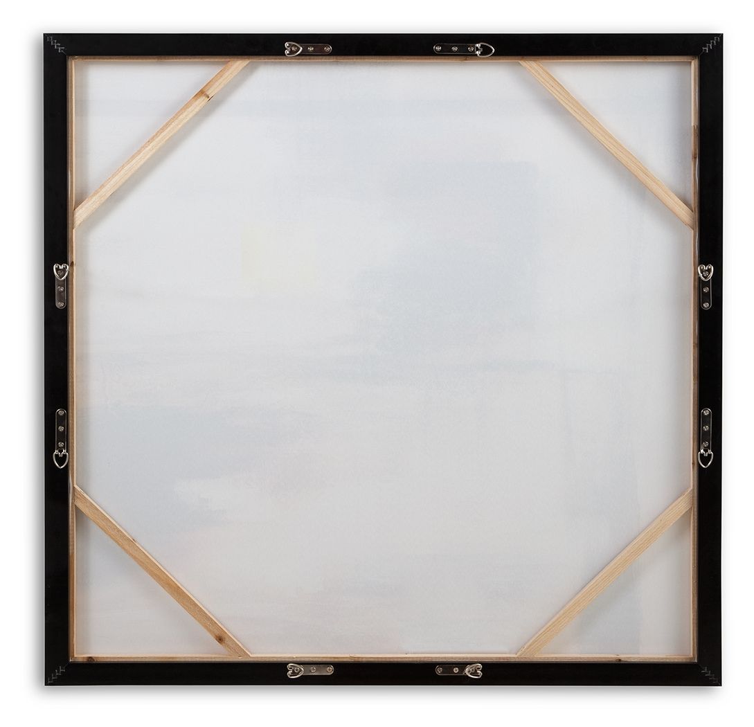 Pigeonford - Wall Art - White / Teal / Gold - Best Buy Furniture