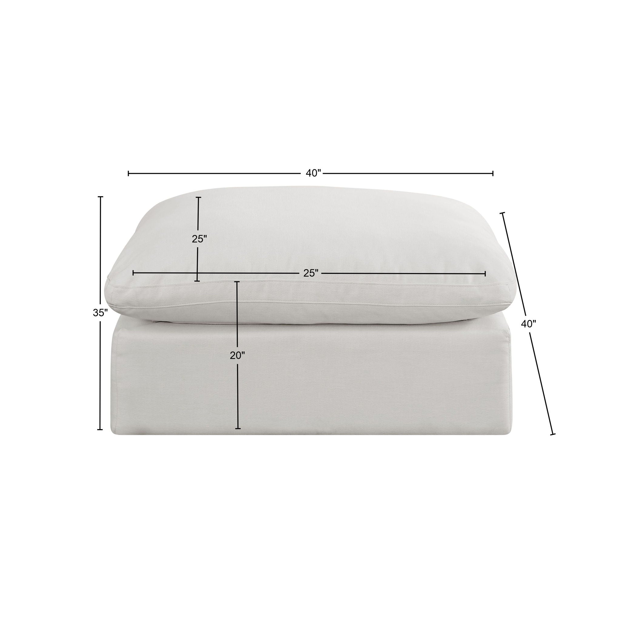 Comfy - Linen Ottoman - Best Buy Furniture