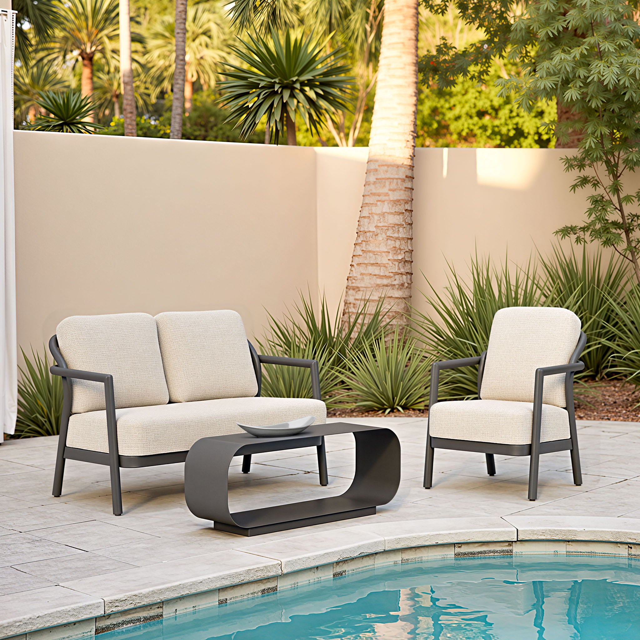 Rein - Outdoor Accent Chair - Beige