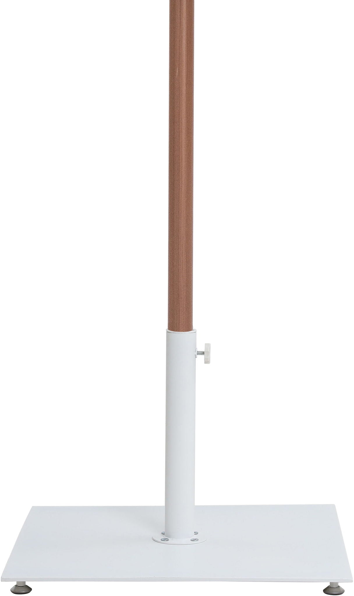 Amalfi - Aluminum Patio Umbrella - White Base / Light Brown Pole