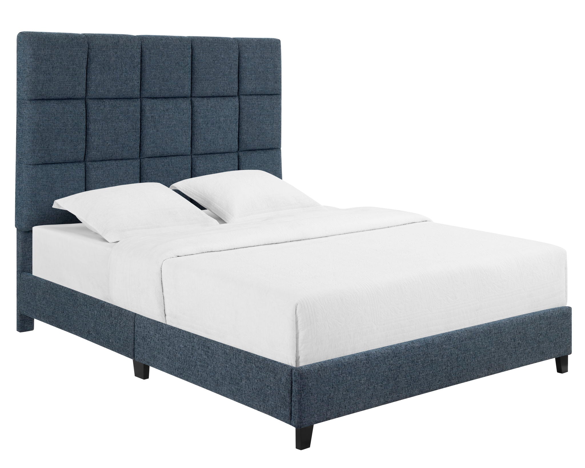 Squares Upholstered Platform Bed