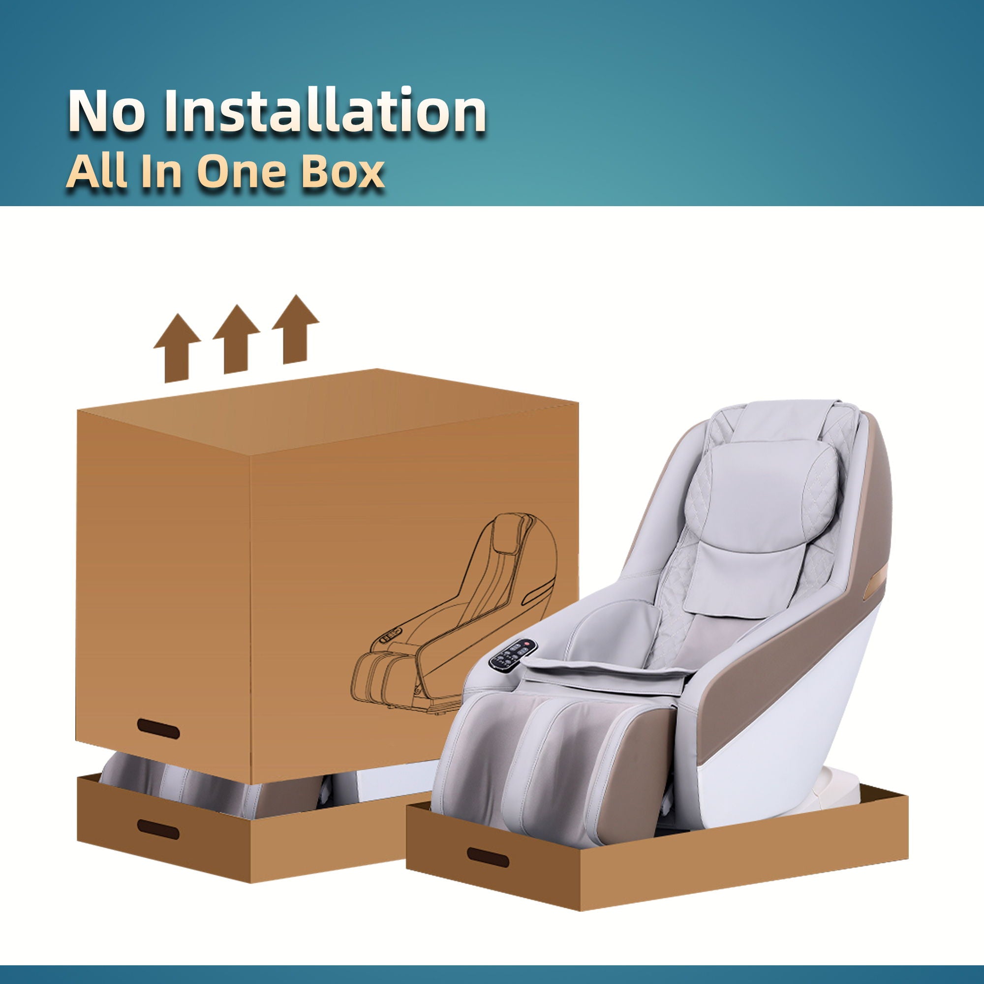 Knead Tap Shiatsu Massage Chair, Zero Gravity Full Body With Auto Modes And Airbag Massage