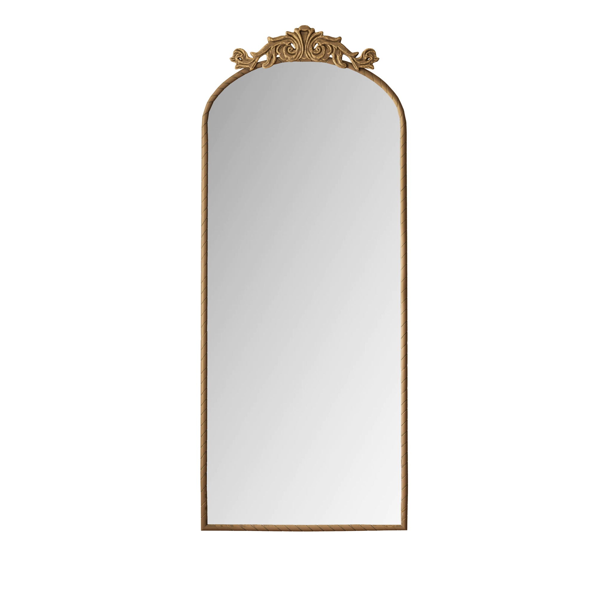 Vintage Arched Full Body Mirror, Wall Mounted For Living Room