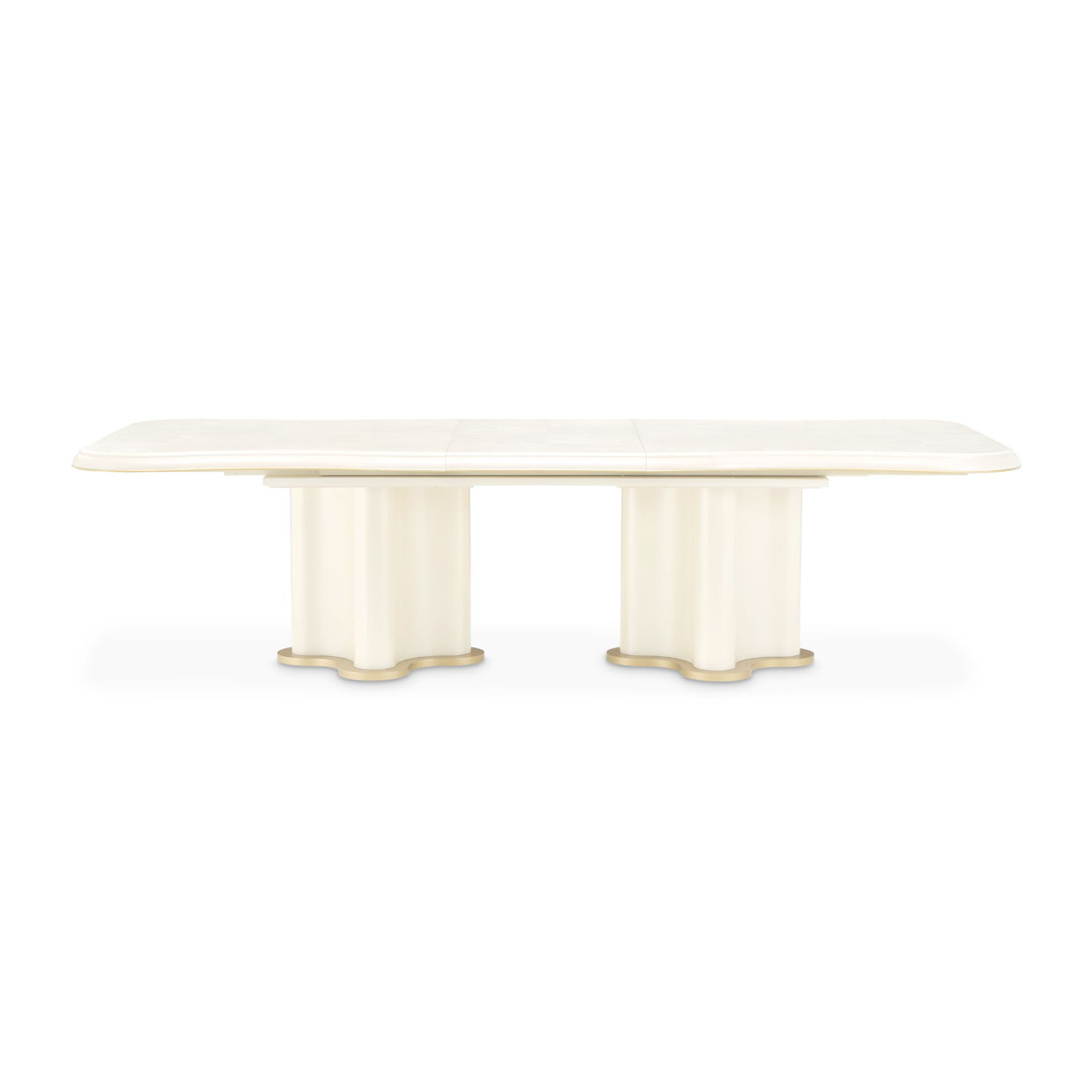 La Terrazza - Double Pedestal Dining Table - Creamy Pearl - Best Buy Furniture