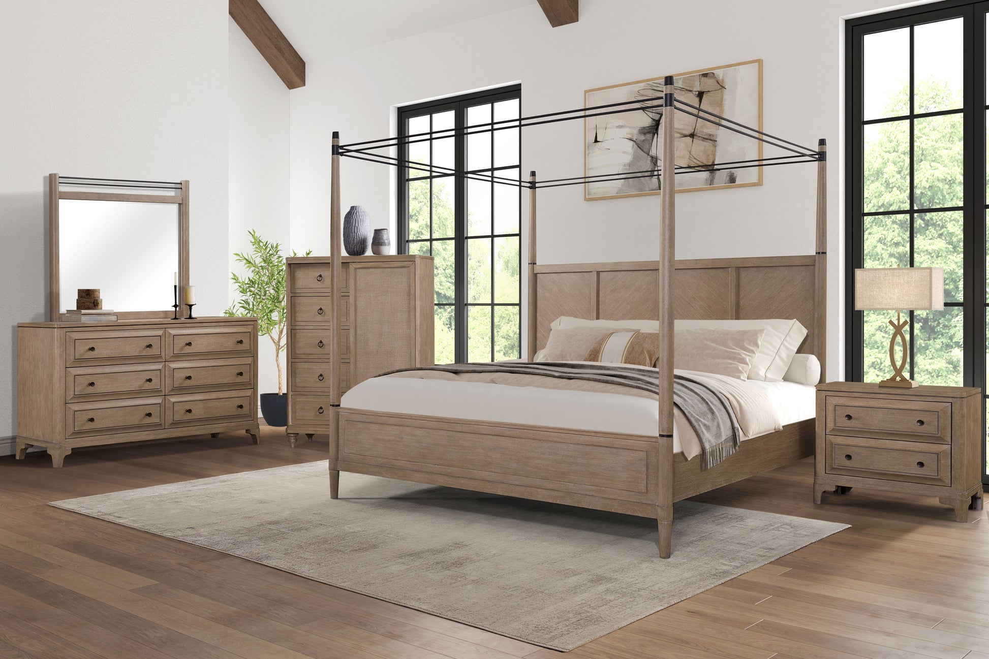 Modern 6 Drawer Dresser - Sand - Best Buy Furniture