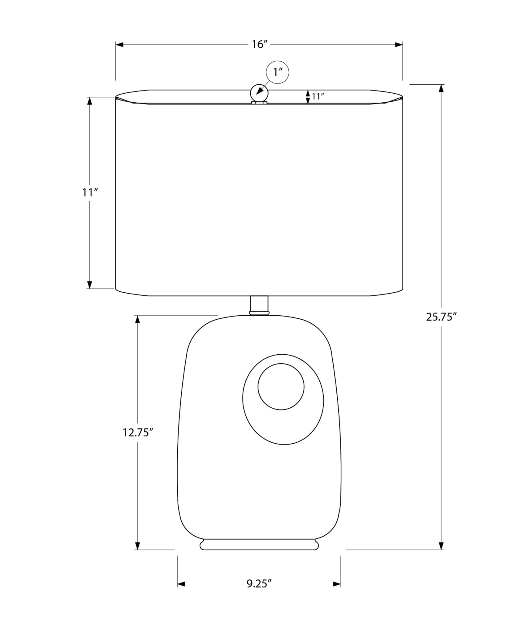 Contemporary 26"H White Ceramic Table Lamp with Ivory Shade