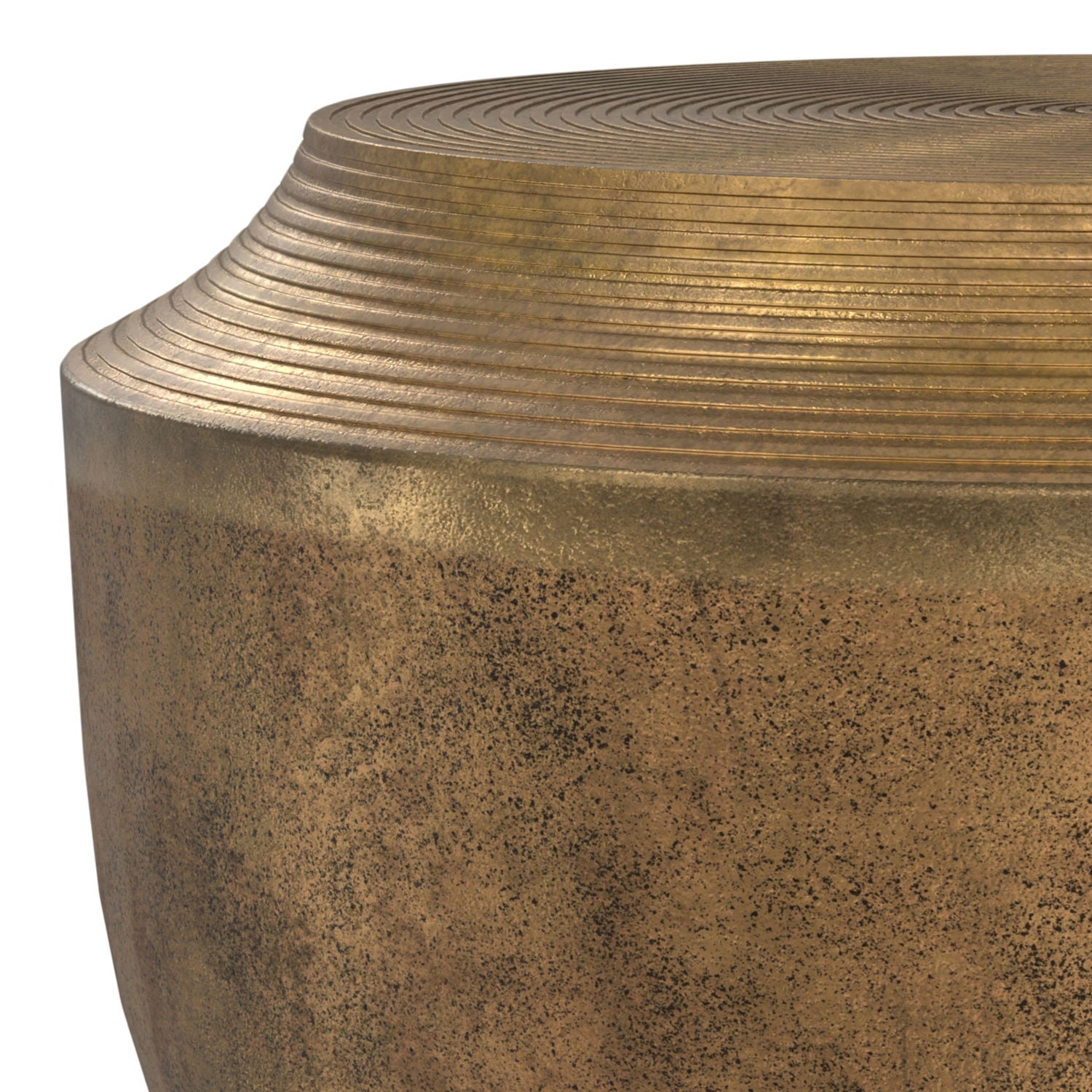 Timmons - Cast Aluminum Coffee Table - Brown - Best Buy Furniture