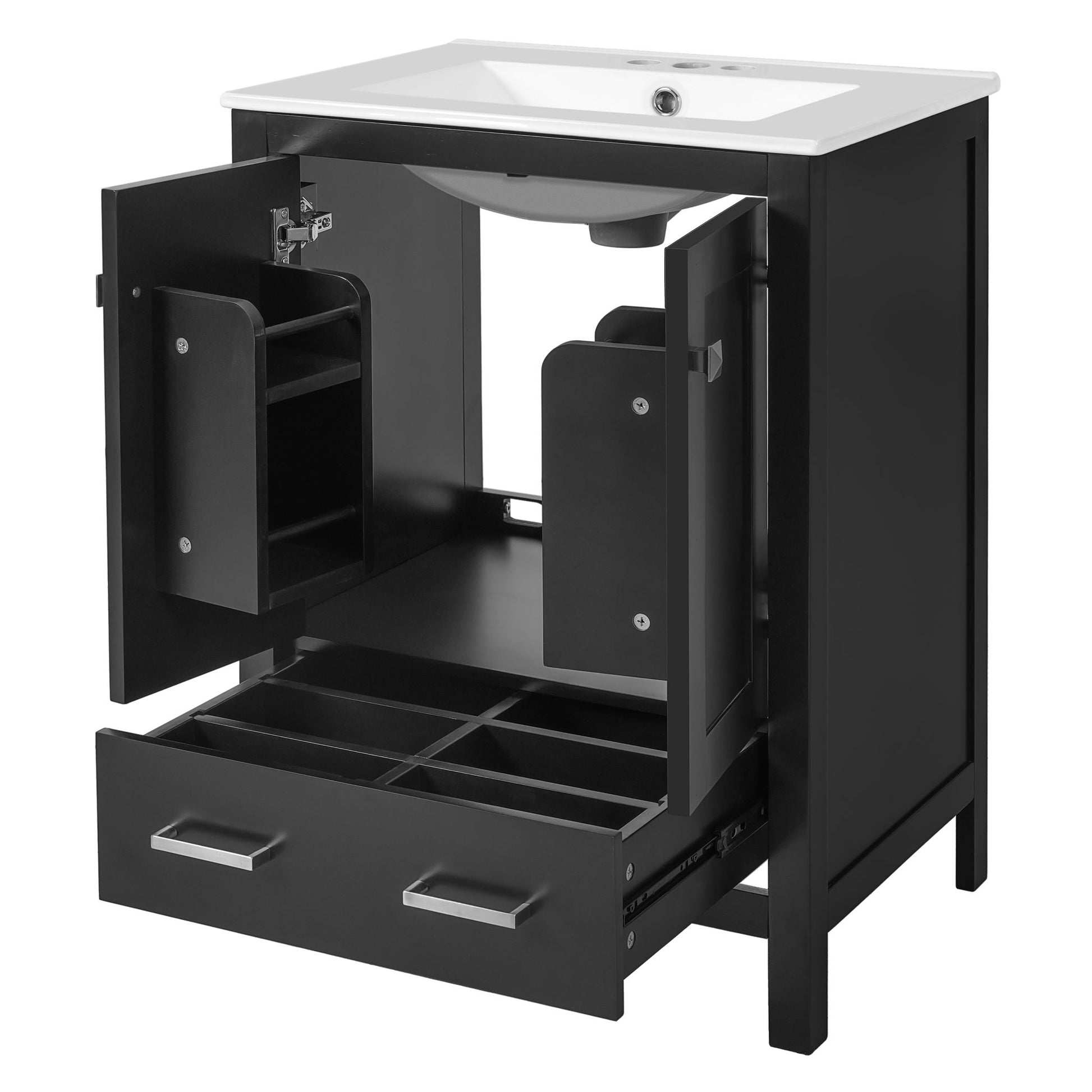 Bathroom Vanity With Integrated Undermount Ceramic Sink, 2 Doors And 1 Drawer, Soft Close Hinges - Best Buy Furniture