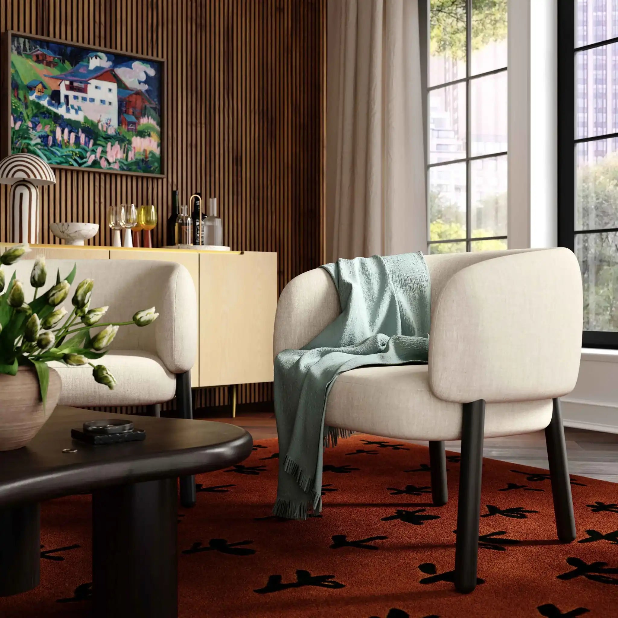 Foxy - Performance Basketweave Chenille Accent Chair