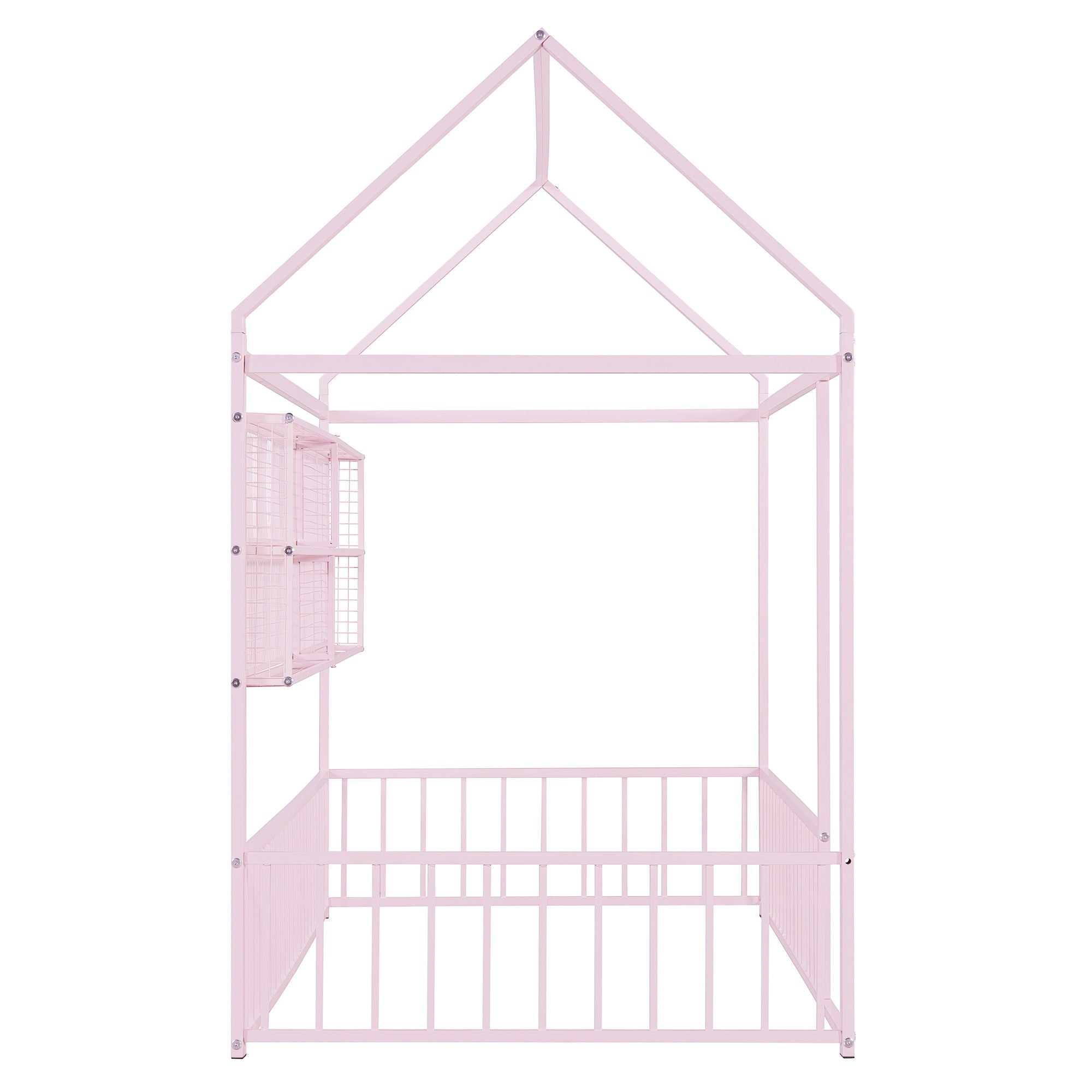 House Frame With Fence And Shelves