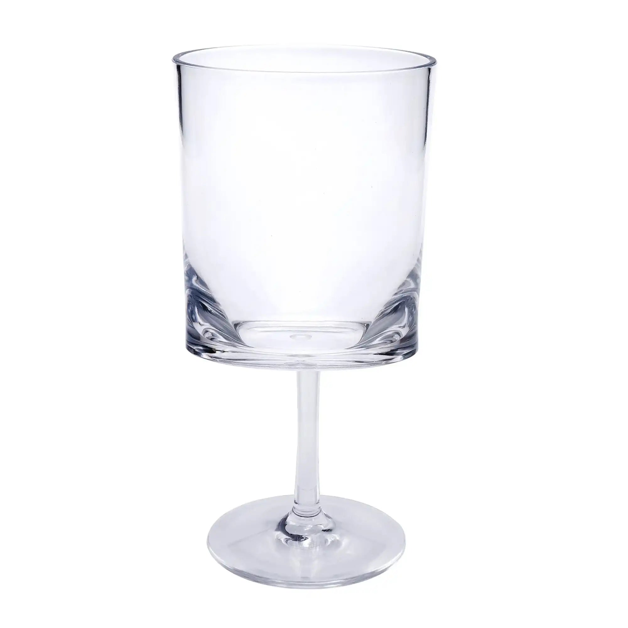 Leadingware Oval Halo Plastic Wine Glasses (Set of 4)