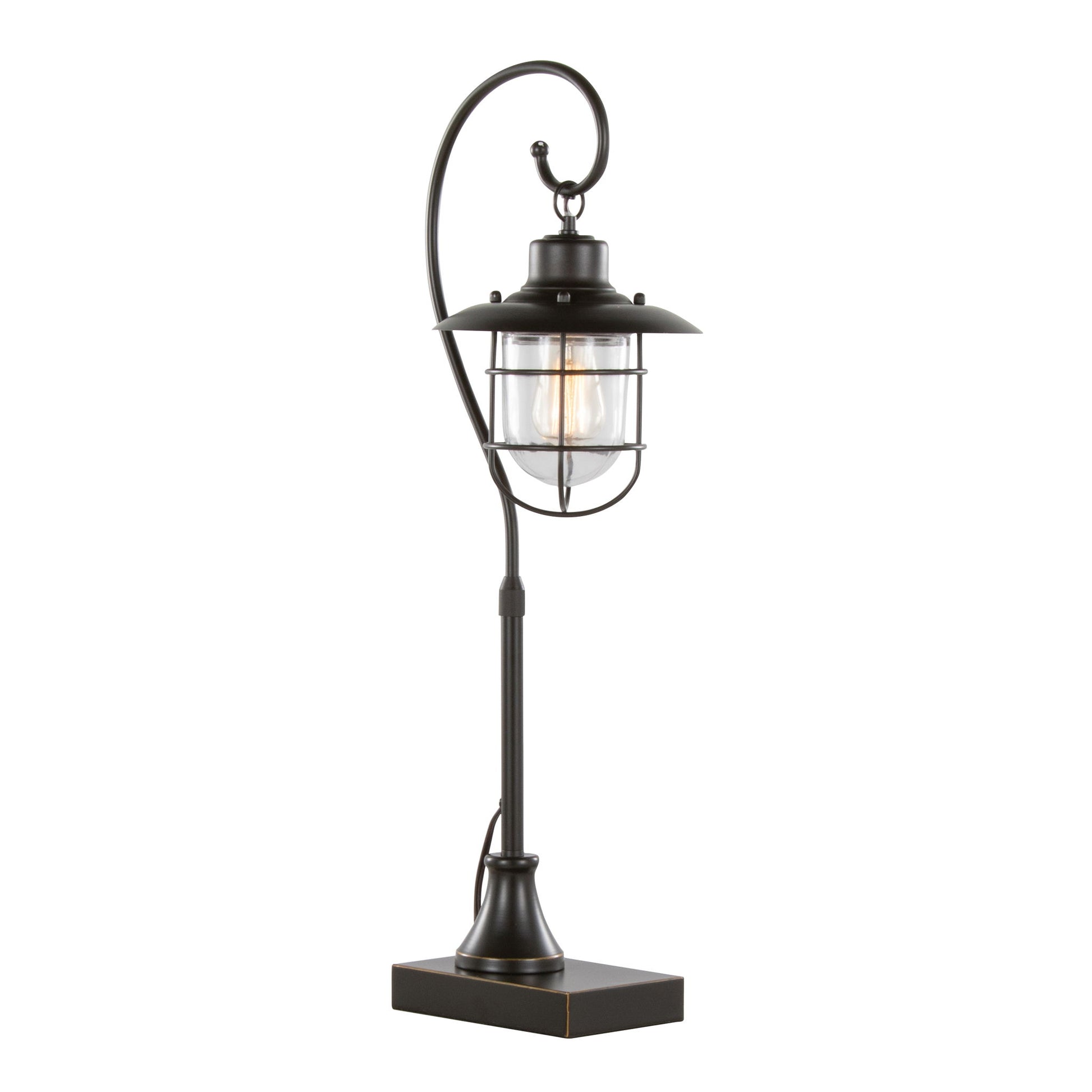 Landen - Contemporary Task Lamp (Set of 2) - Oil Rubbed Bronze / Clear - Best Buy Furniture
