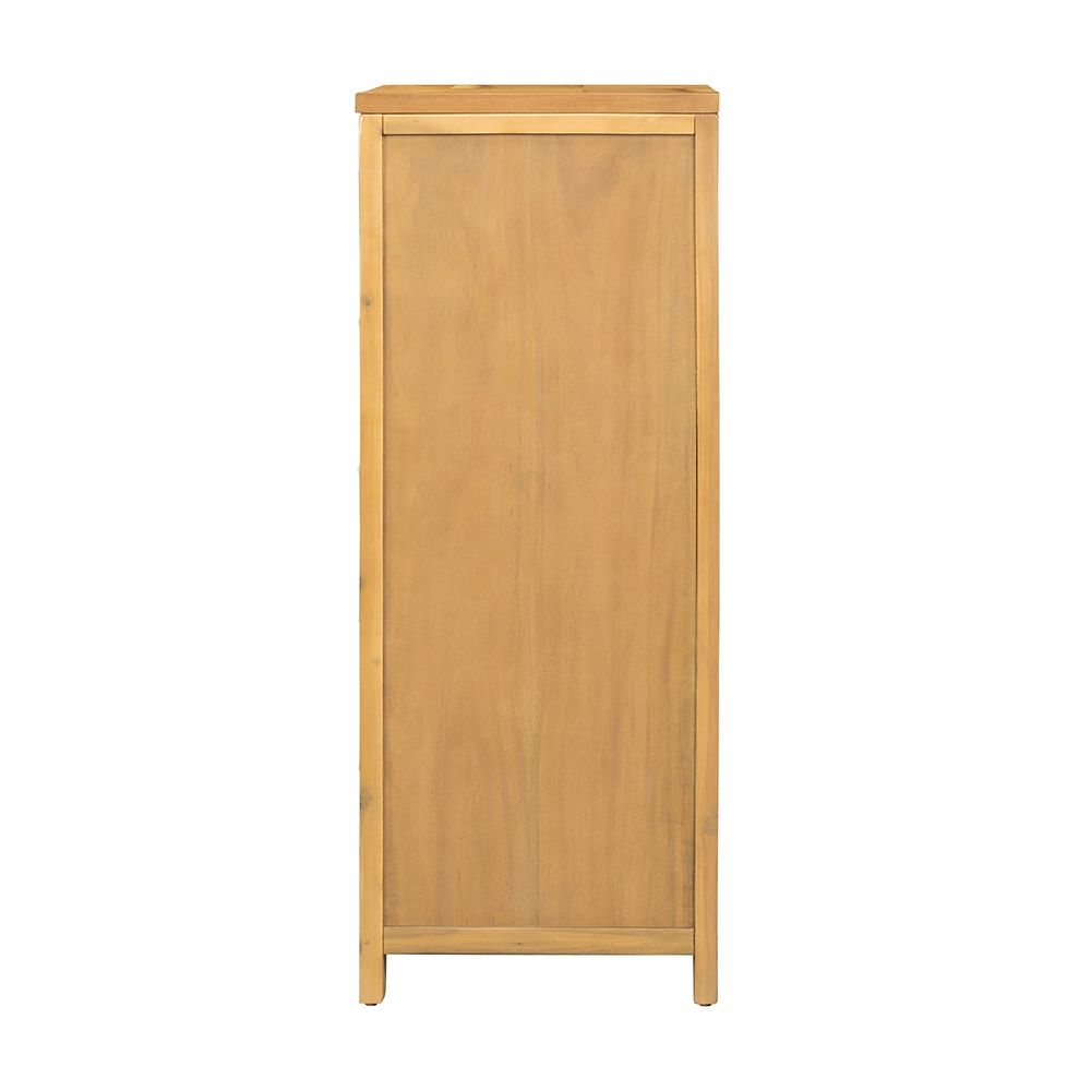 5 Drawer Dresser - Natural Wood / Brown