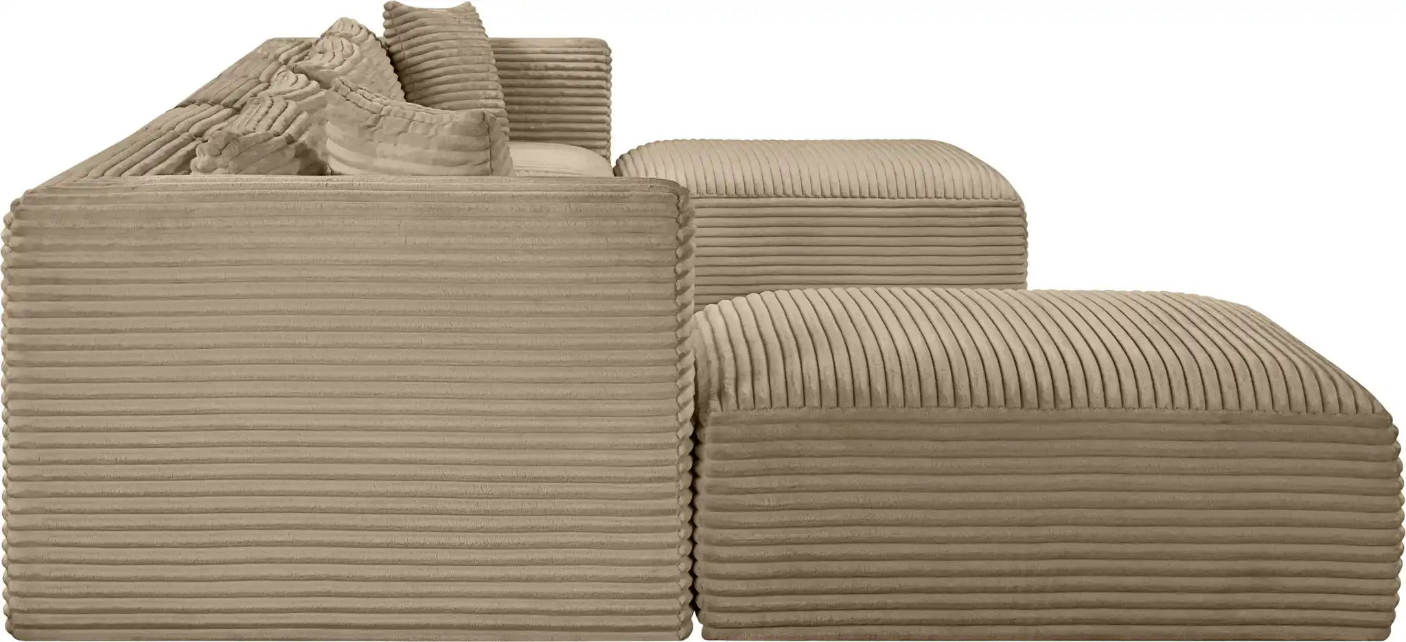 Shaggy - Fabric 7 Piece Modular Sectional With 2 Ottomans
