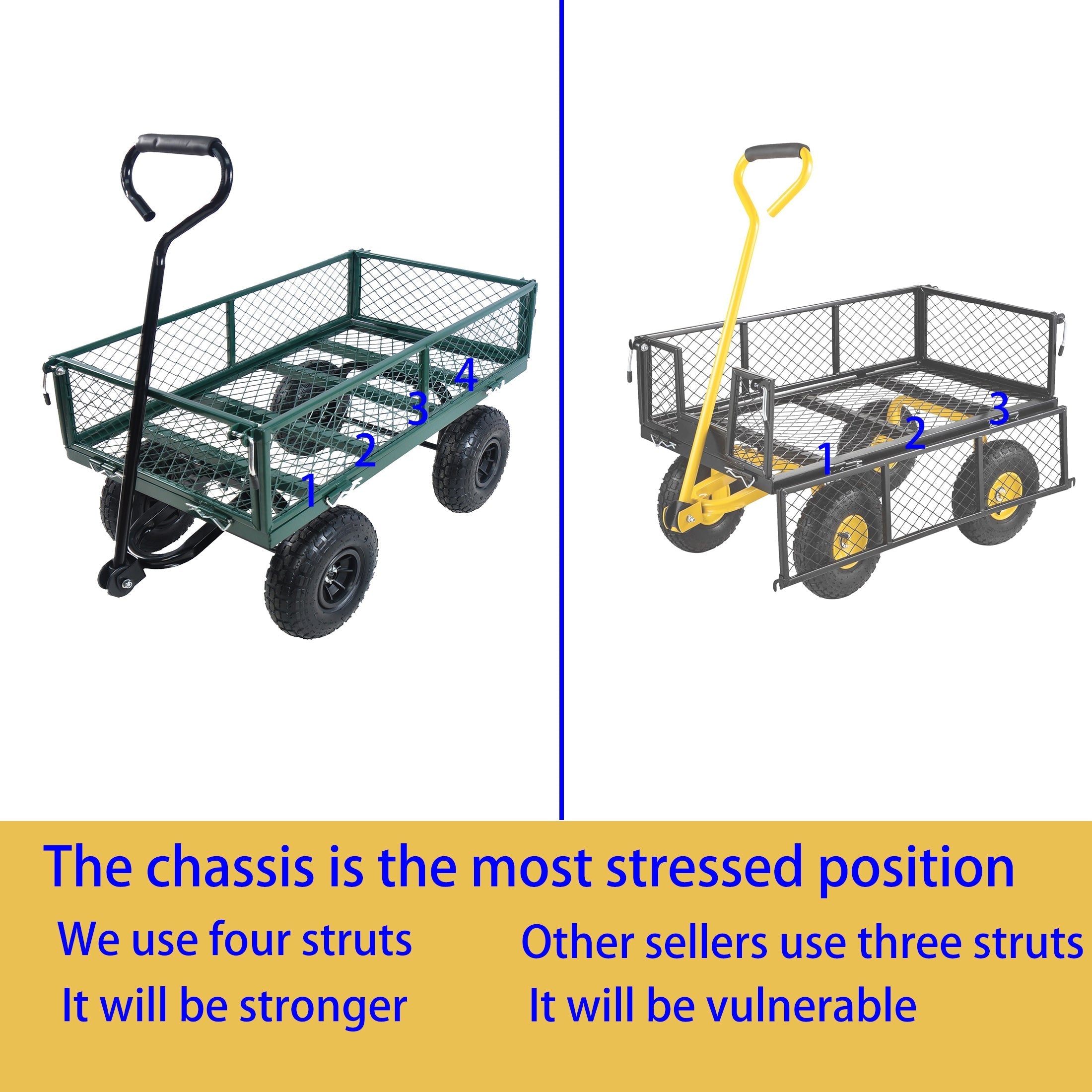 Wagon Cart Garden Cart Trucks in Green