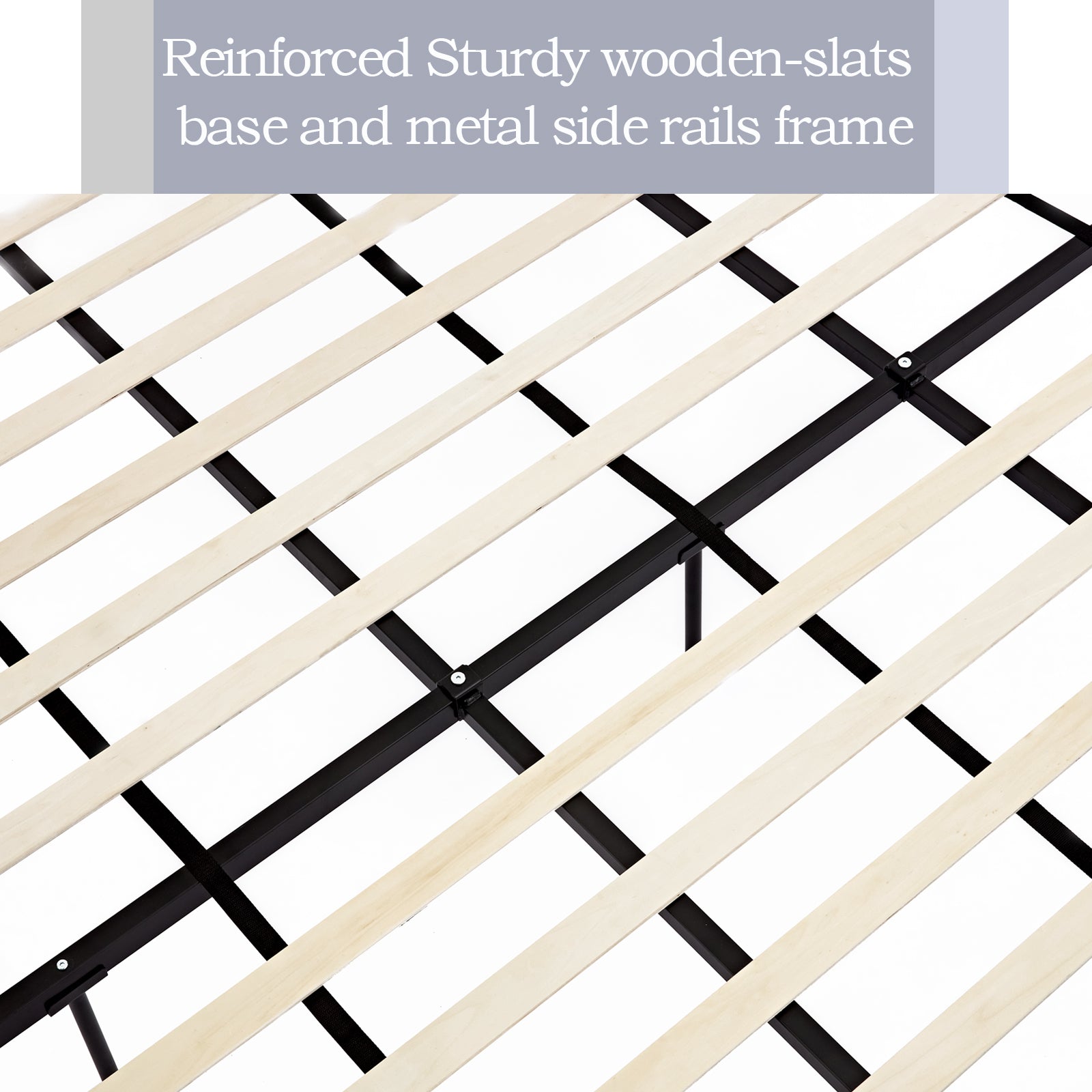 Luxury Wingback Upholstered Bed Frame – King or Queen Sizes, Ivory or Navy Fabric