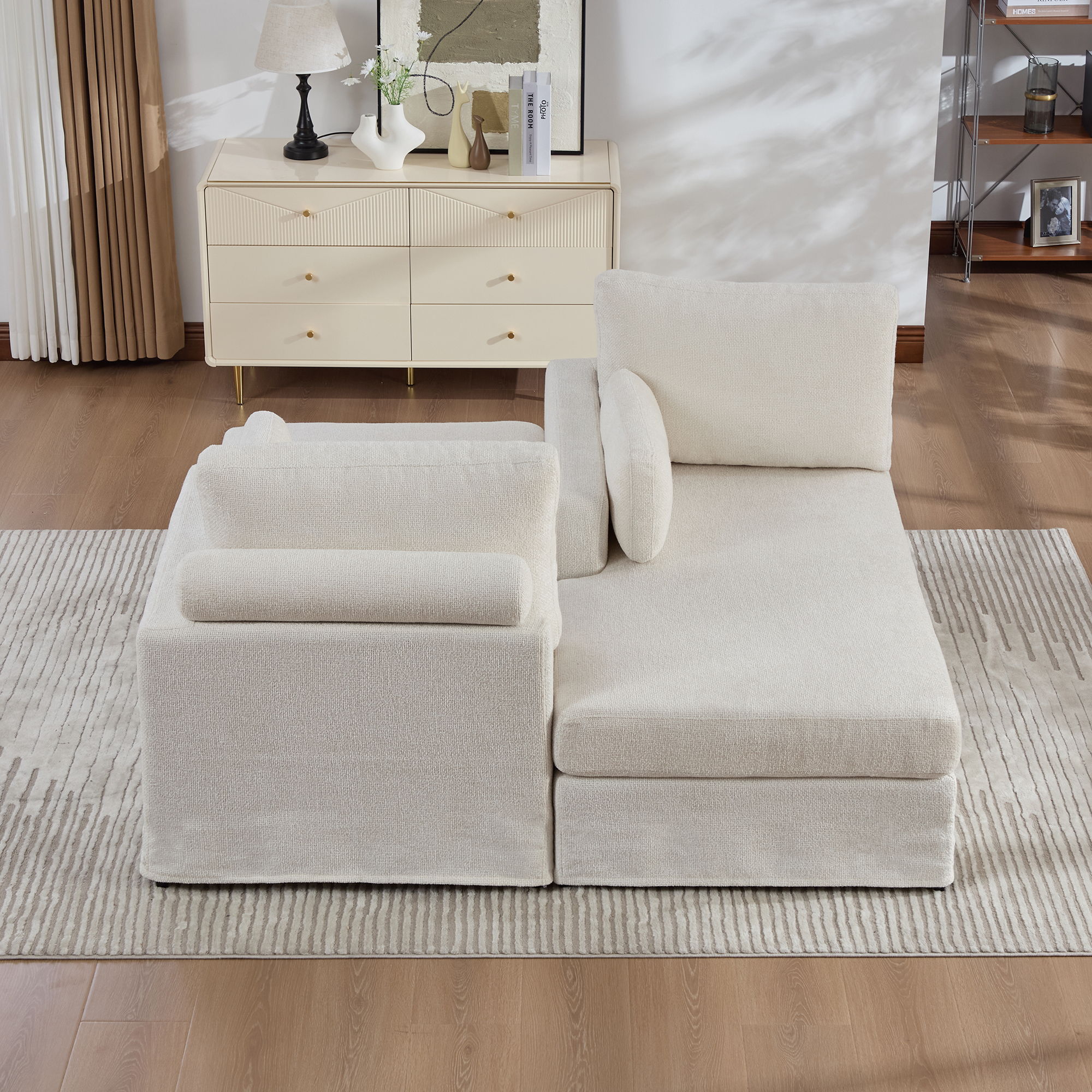 Modern Aesthetic Wide Sofa Bed