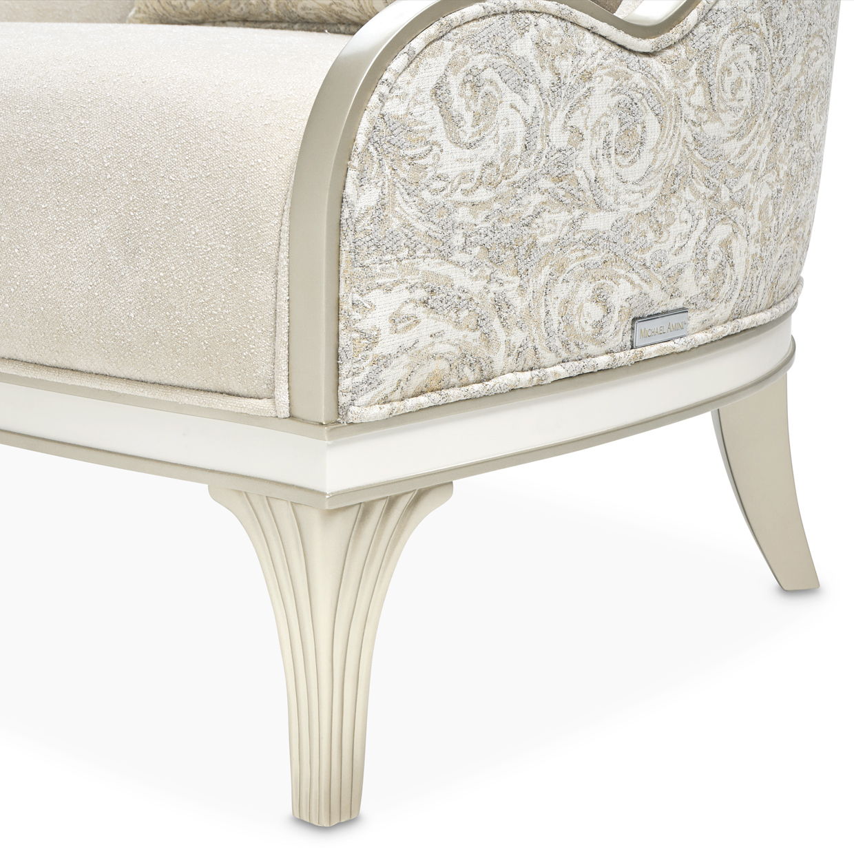 La Marisia - Chenille Accent Chair - Tranquil / Light Champagne